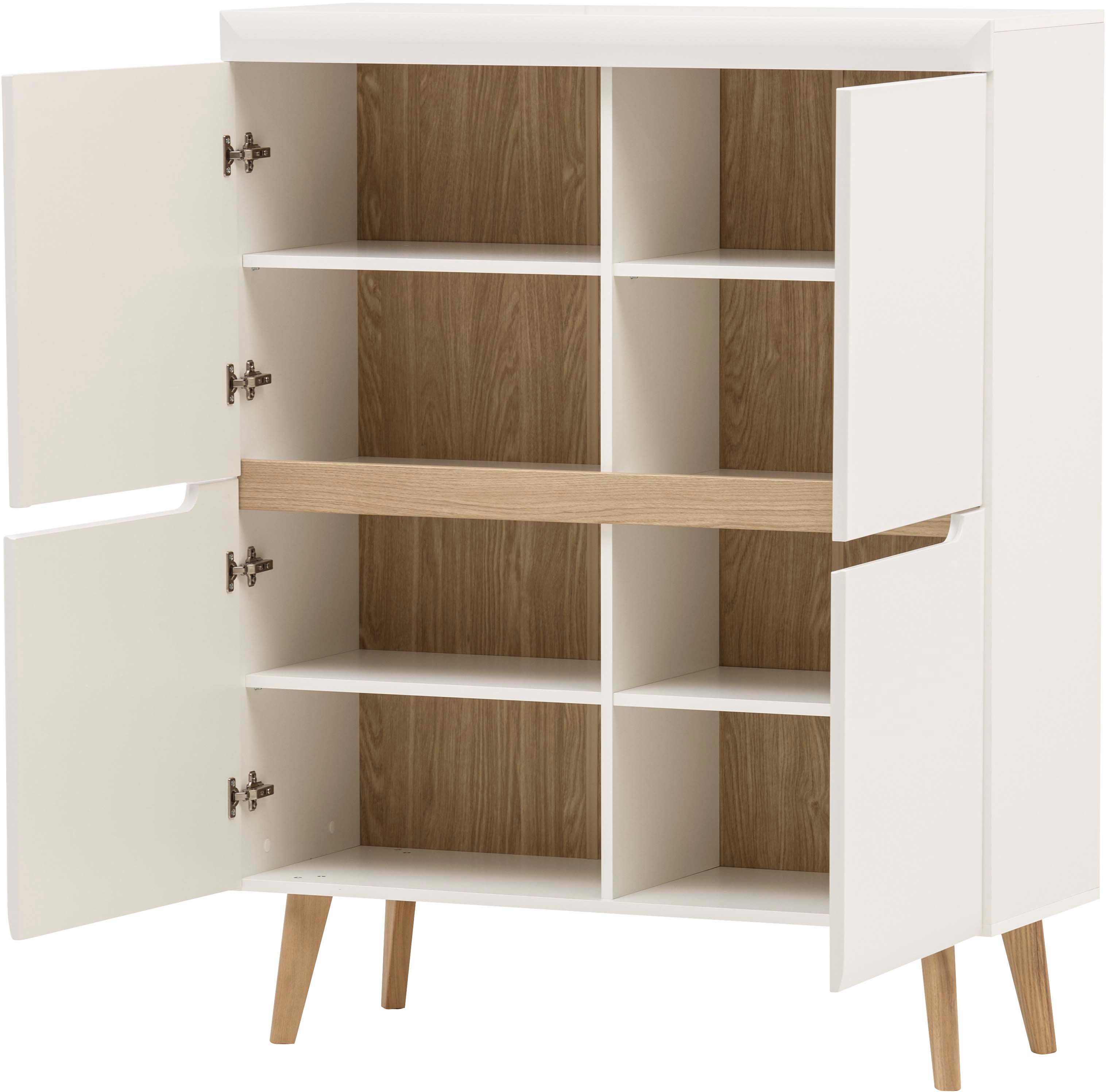 Home affaire Halmeubelset Torge, kapstok met opbergruimte, garderobekast in Scandic design (set, 2-delig)