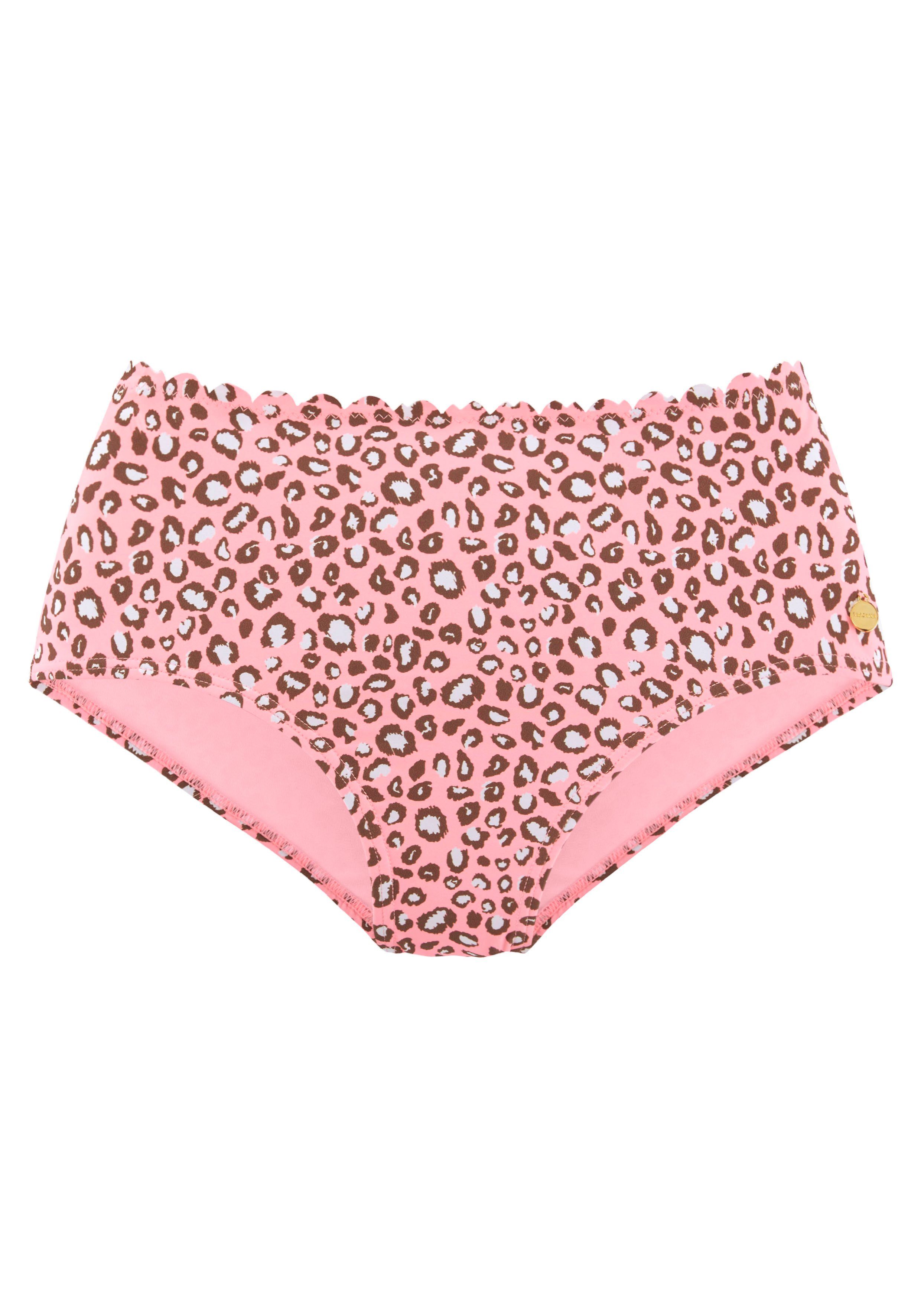 Lascana Highwaist-bikinibroekje Mae zachte microvezel, mix-kini