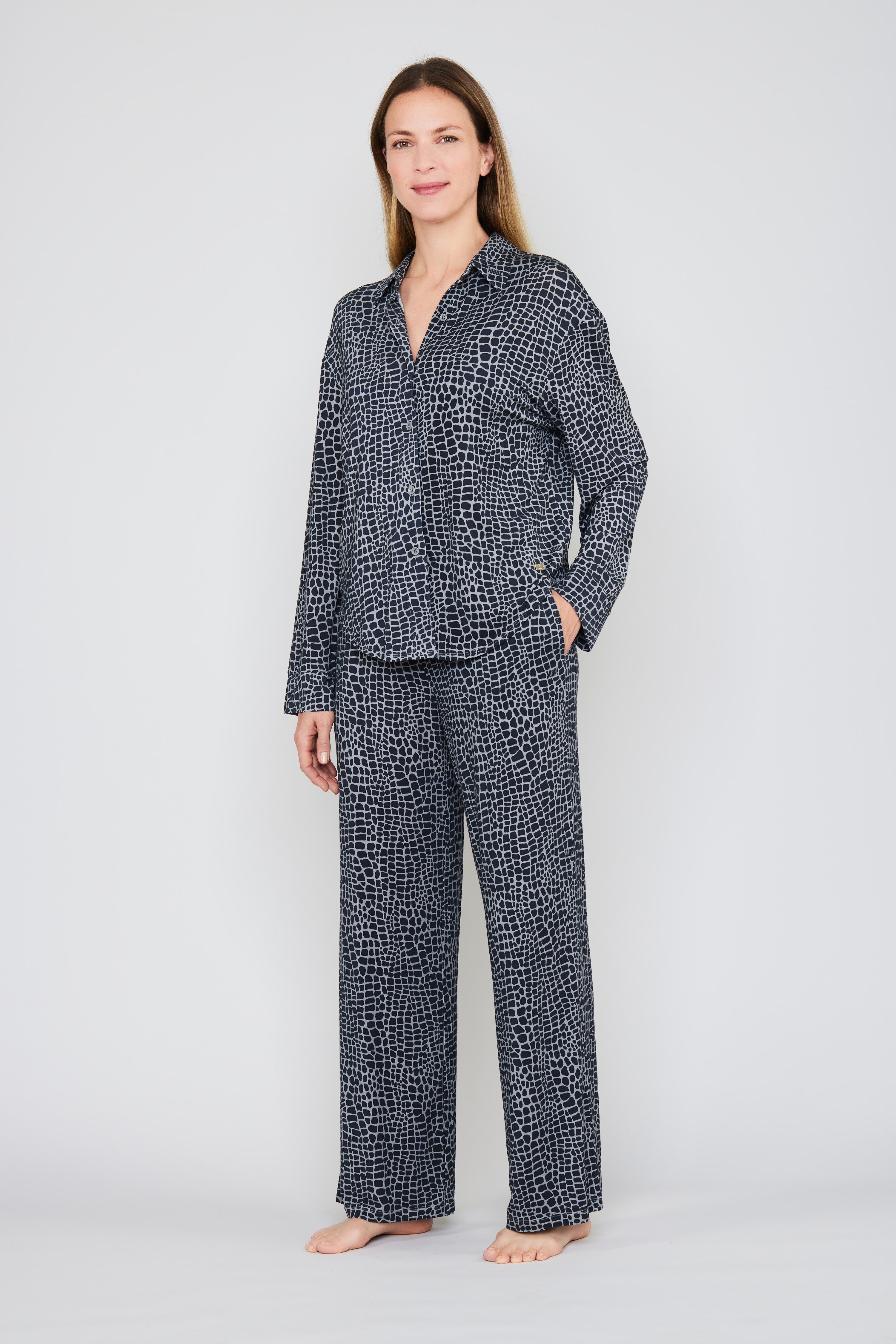 JOOP! Pyjamabroek Luxe Modal Printed