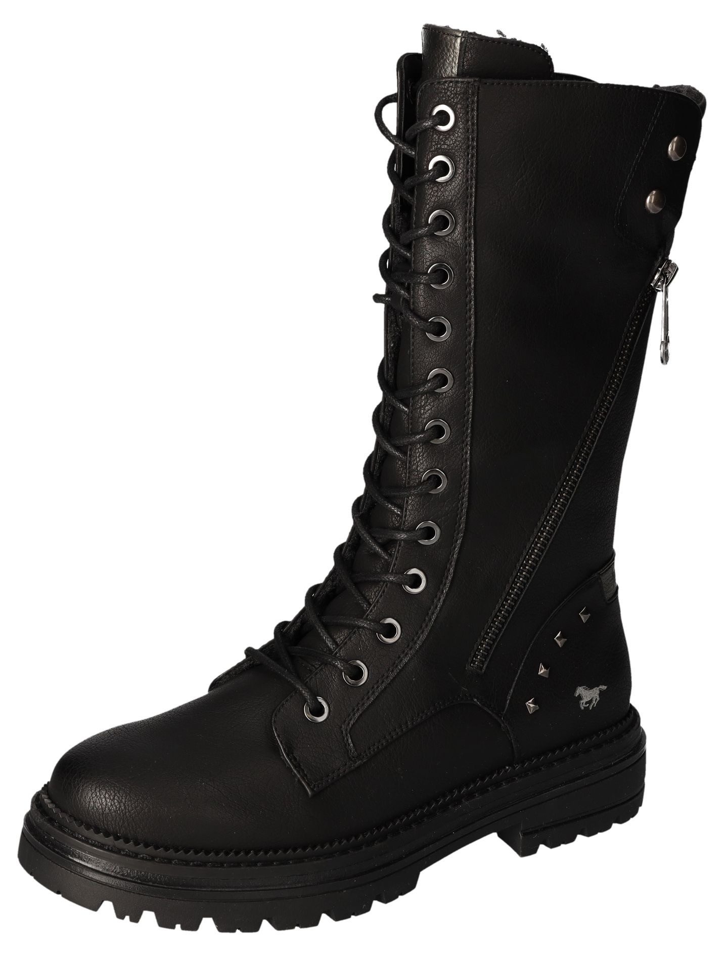 Mustang Shoes Winterlaarzen veterschoenen, winterlaarzen met binnenrits dames winterlaarzen maat 37 EU zwart