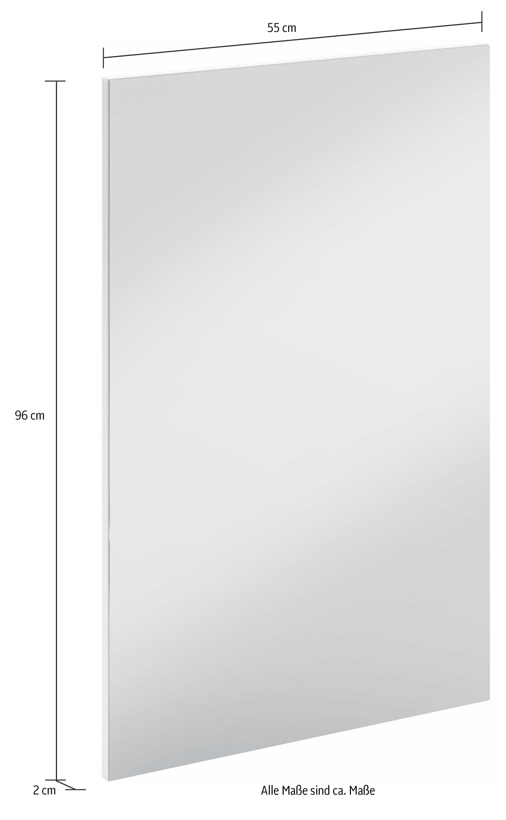 INOSIGN Garderobespiegel Malmö, Hoogte 85 cm, kaderloze uitstraling, hoogwaardig spiegelglas