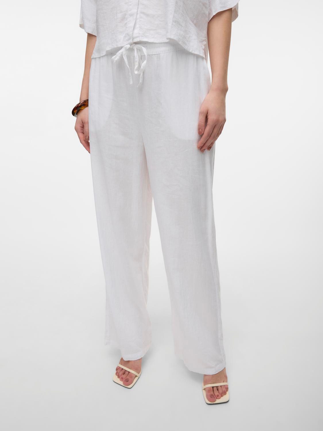 Vero Moda Comfortbroek VMLINN LINEN PANTS WVN NOOS