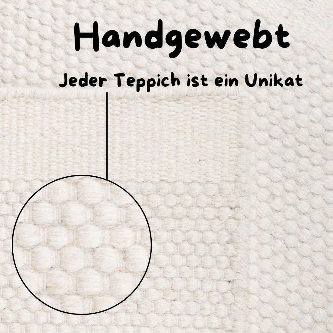 my home Wollen kleed Woolscape 1 Omkeerbaar tapijt, handgeweven kwaliteit, uni, 100% wol, woonkamer