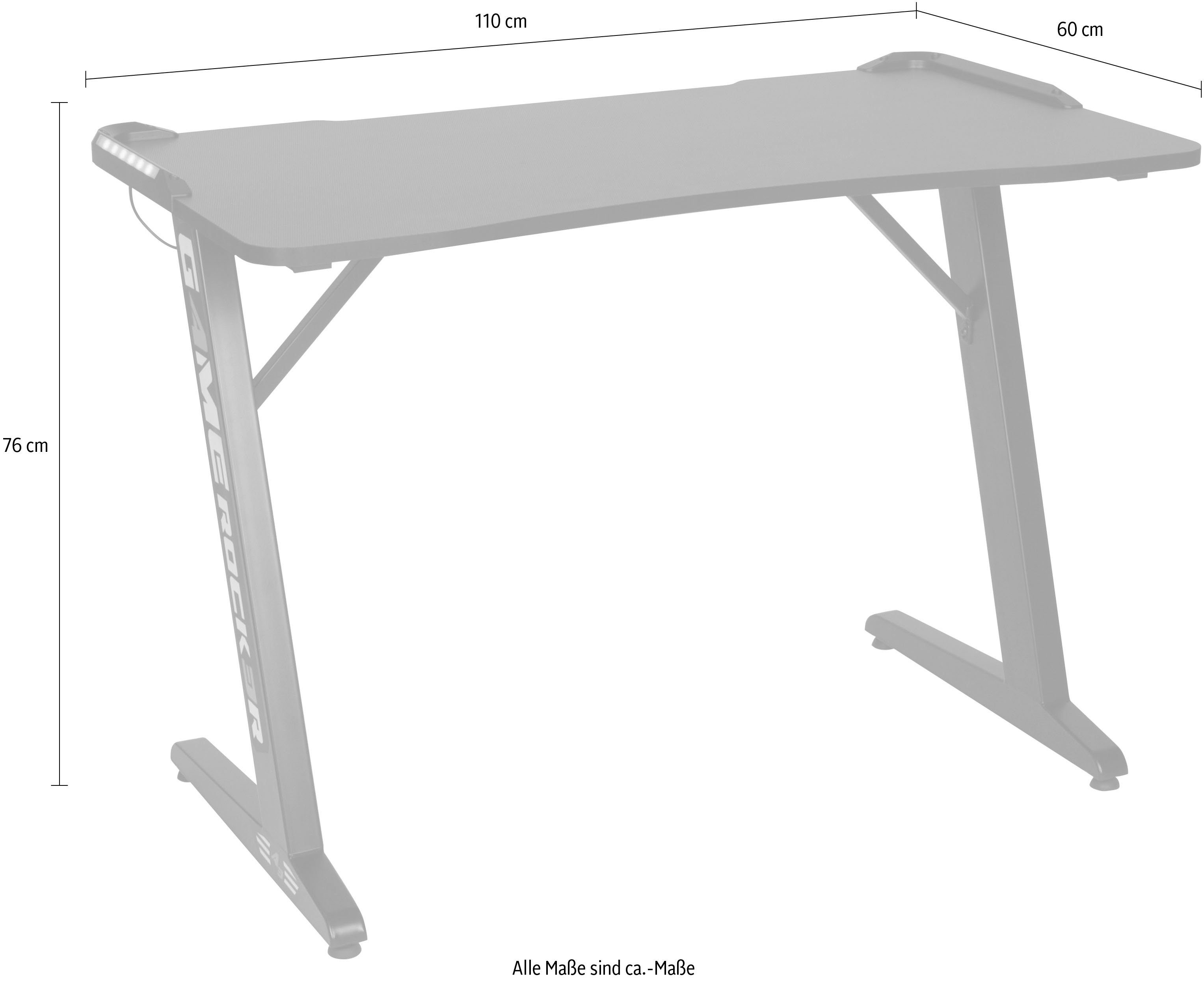 Duo Collection Gamingtafel Game-Rocker GT-22 Led-RGB-verlichting
