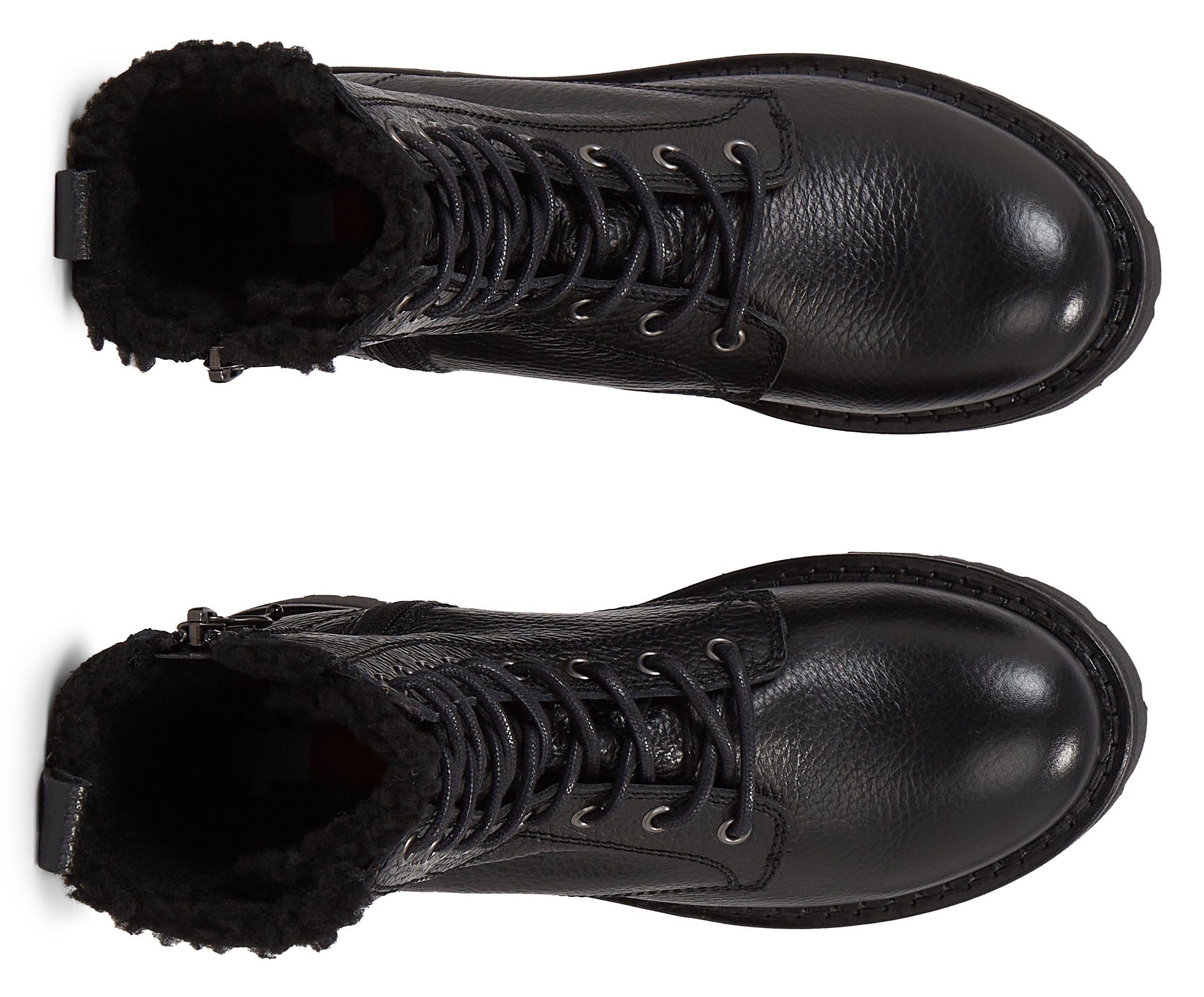 TOMMY JEANS Winterlaarsjes TJW URBAN BOOT TUMBLED LTR WL , blokhak, plateau, veterschoenen met zijlogo vlag