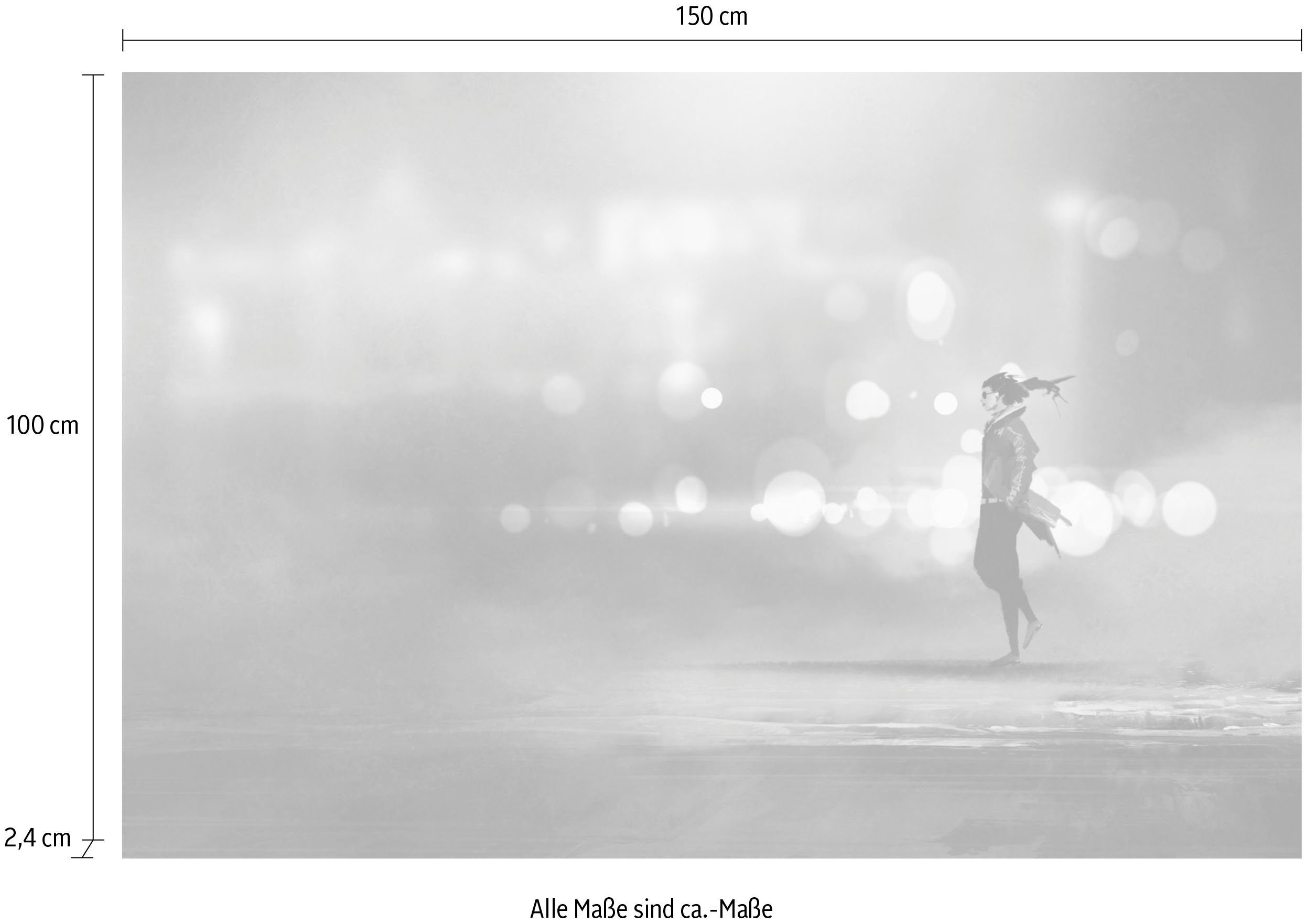 queence Artprint op acrylglas Vrouw Fine Art-print in galeriekwaliteit