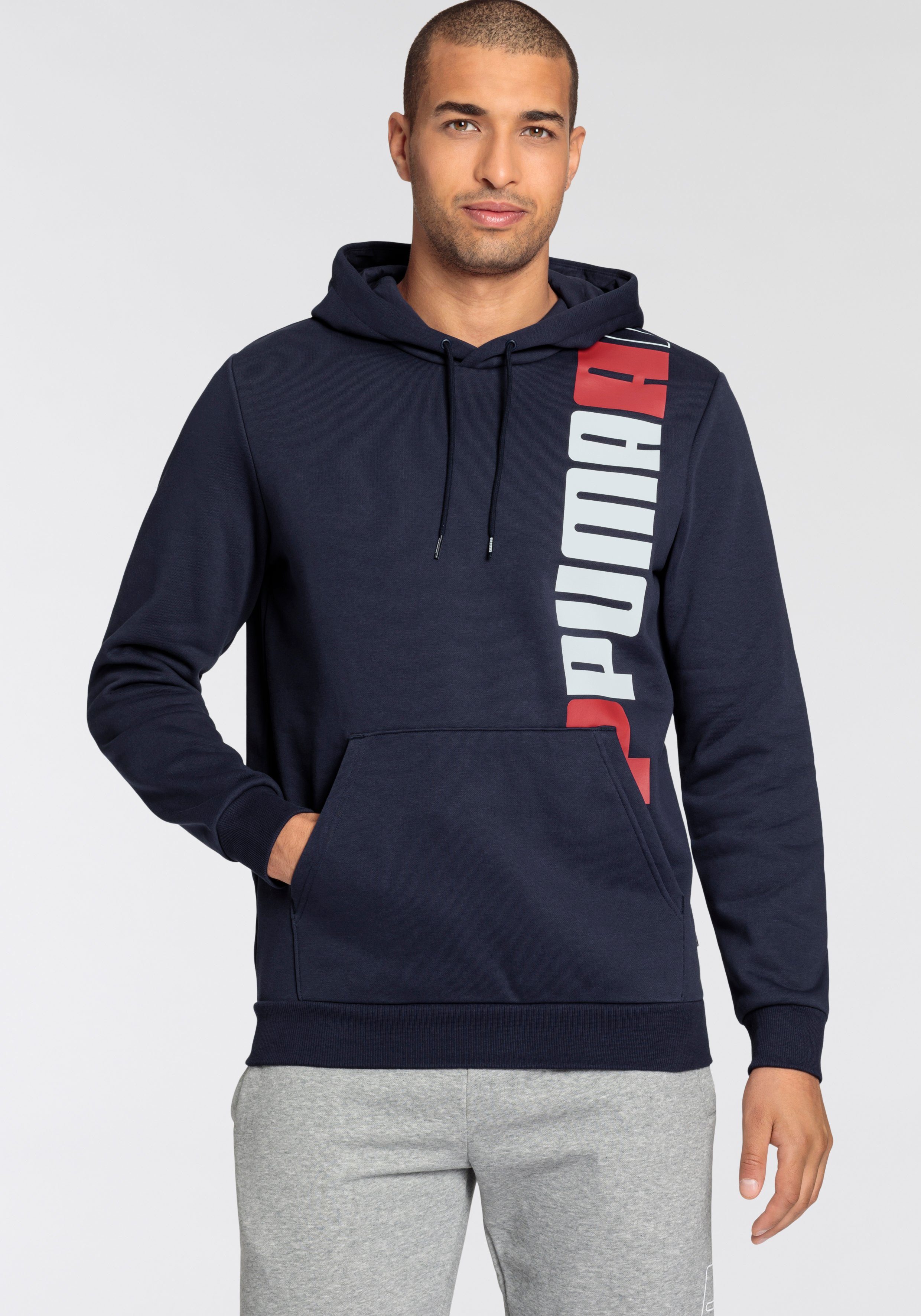 PUMA Hoodie ESS+ LOGO LAB HOODIE FL heren hoodies maat S blauw