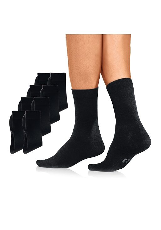 H.I.S Basic sokken met een hoog katoengehalte (set, 8 paar)