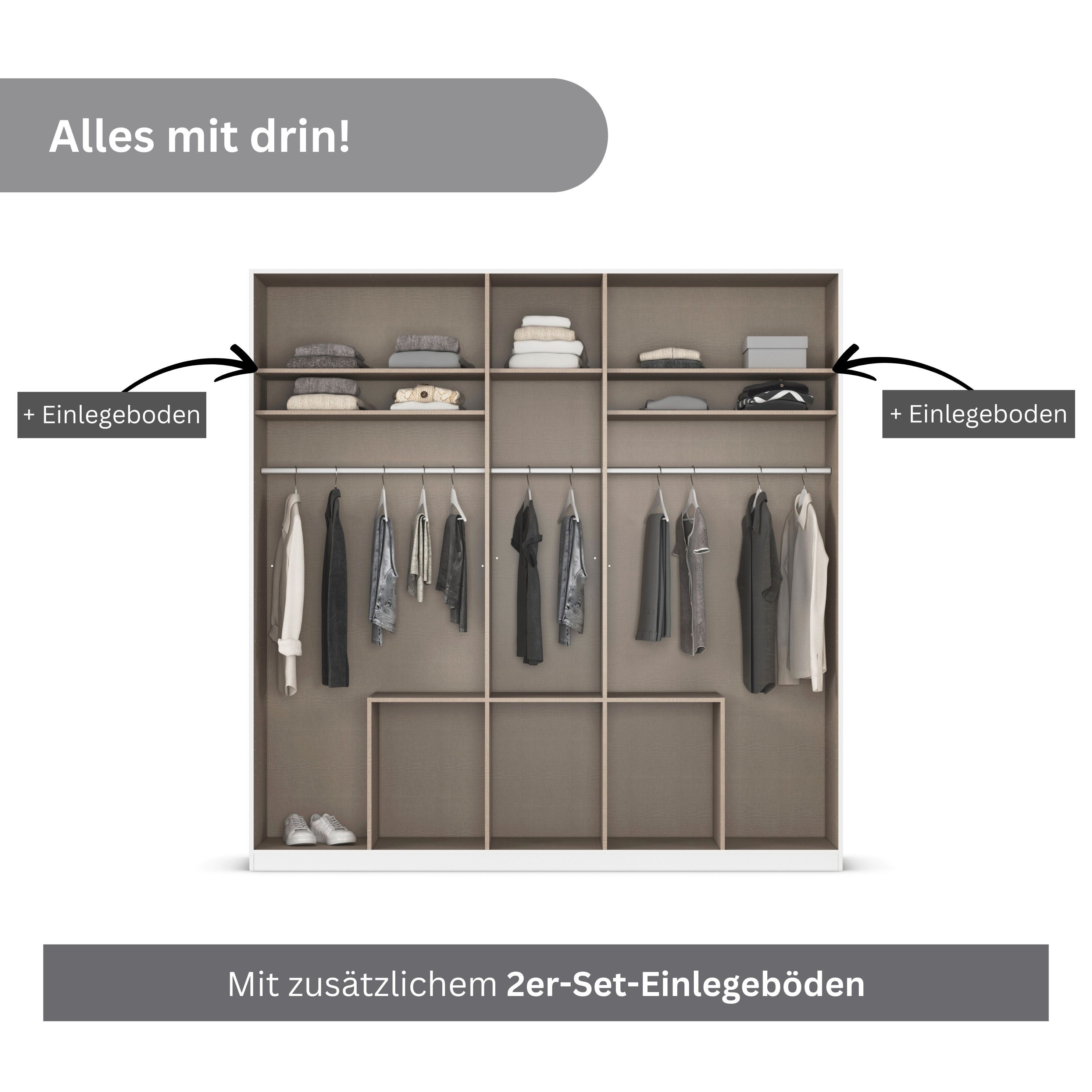 rauch Draaideurkast Kledingkast kast garderobe AGORDO met decor- of hoogglansfront