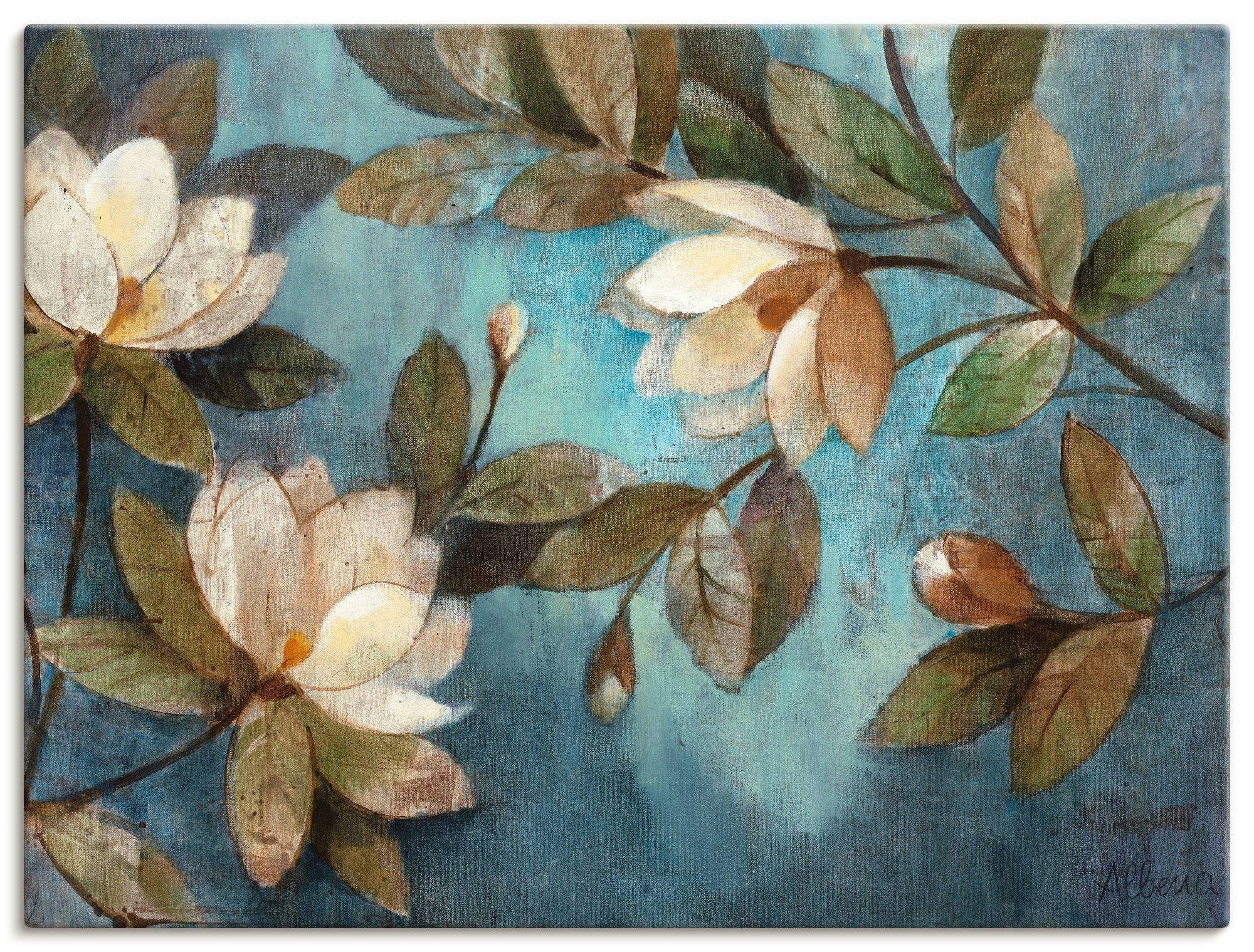 Artland Artprint Zwevende magnolia in vele afmetingen & productsoorten -artprint op linnen, poster, muursticker / wandfolie ook geschikt voor de badkamer (1 stuk)