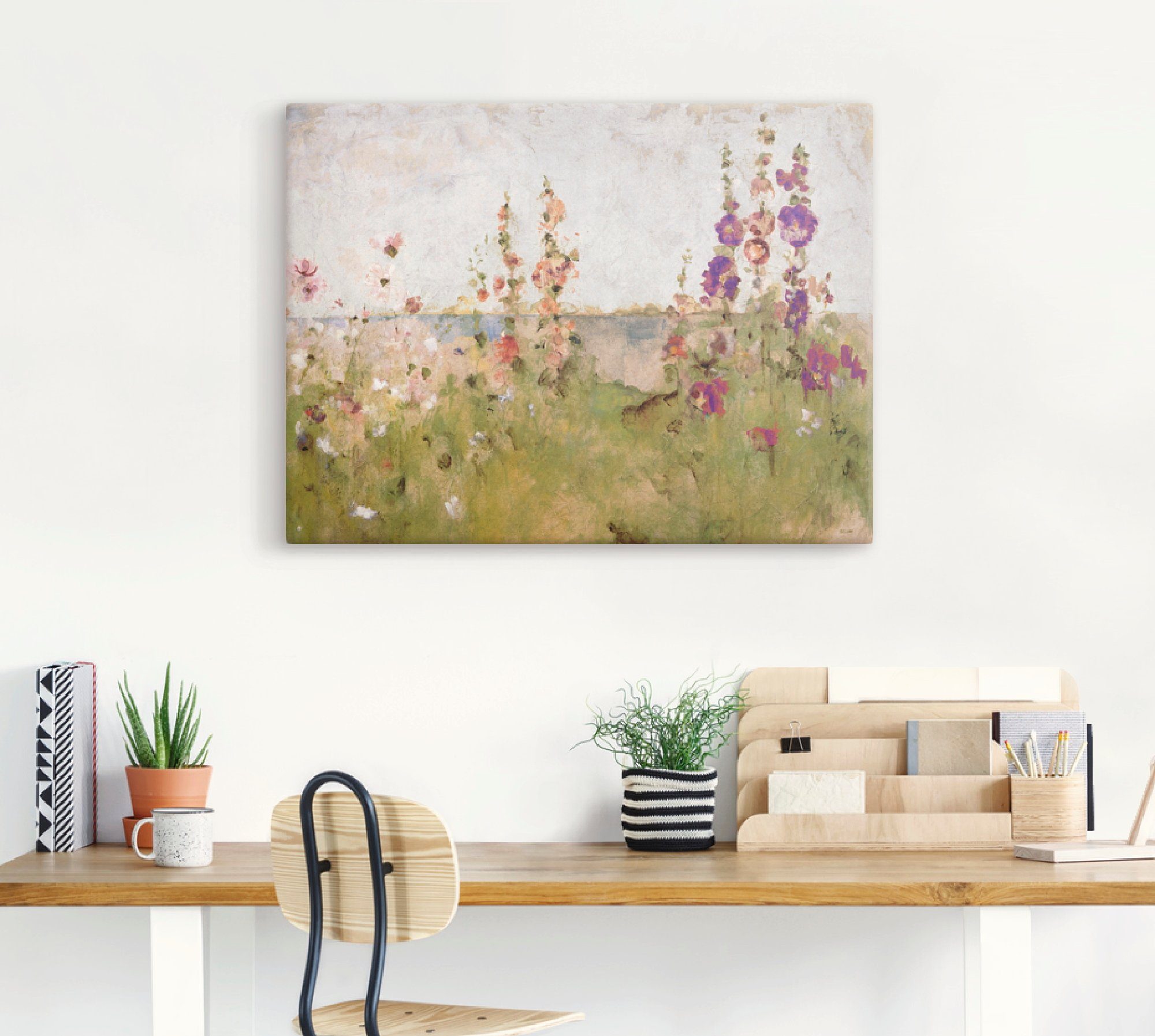 Artland Artprint Stokrozen aan de zee als artprint op linnen, poster, muursticker in verschillende maten