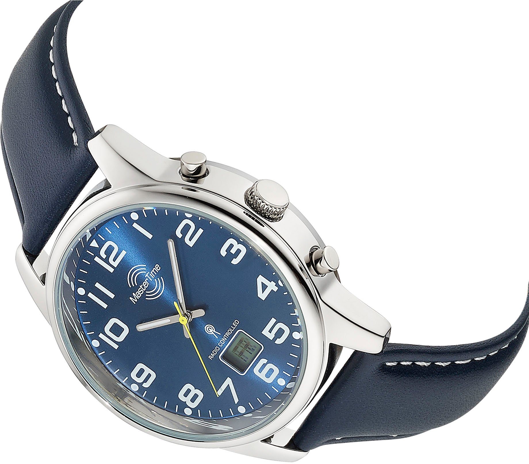 MASTER TIME Radiografisch horloge Super Power armbandhorloge, quartzhorloge, heren, datum, verlichtte wijzers, flexband, trekband