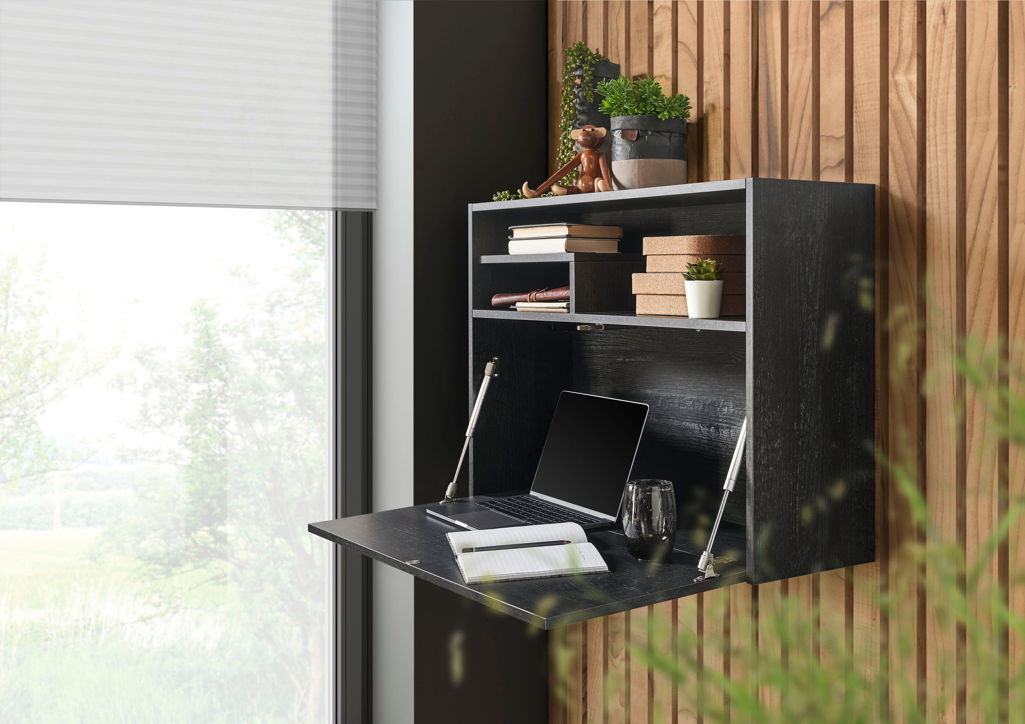 set one by Musterring Wandsecretaire Chicago met 2 open vakken en 1 klep