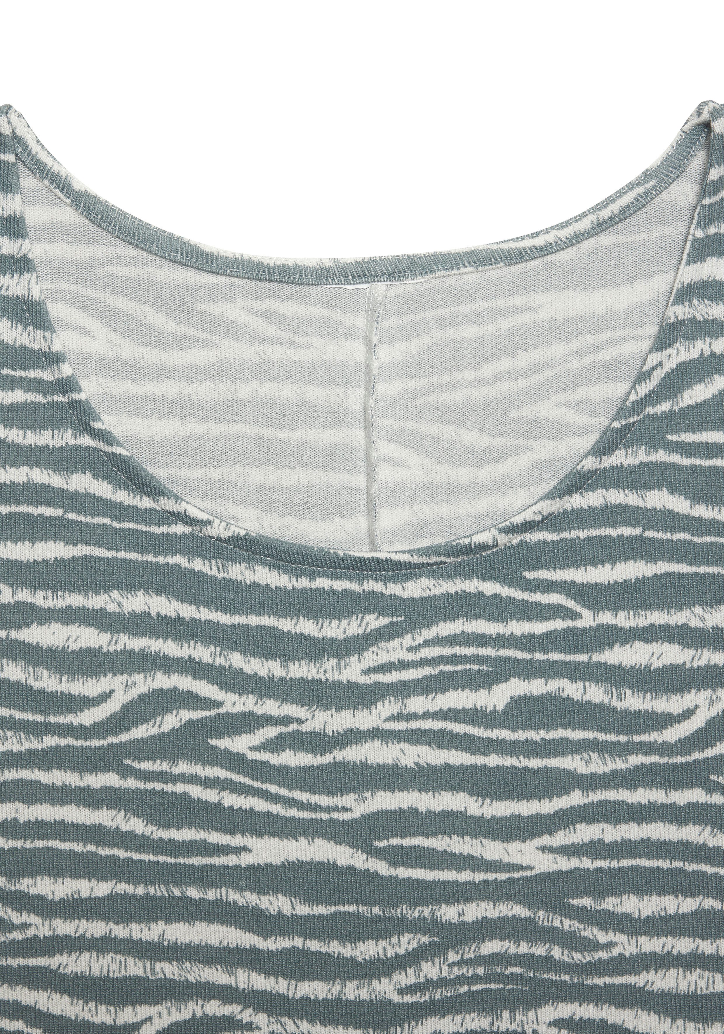 Lascana Shirt met 3/4 mouwen Met modieus zebra-patroon