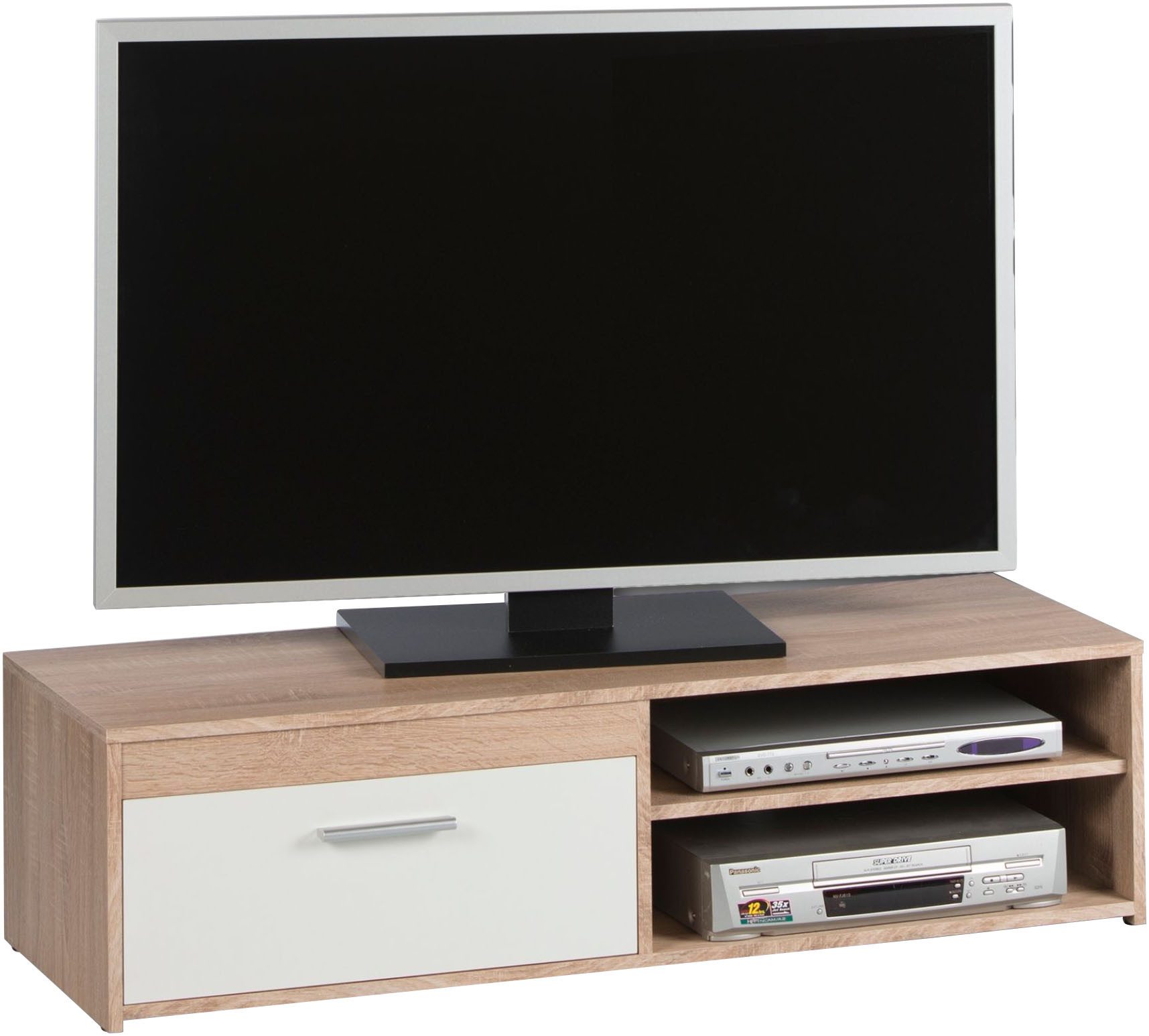 OTTO Stolkom Tv-kast Gemma 2 open vakken en 1 klep, geschikt voor tv tot 42 inch lowboards bruin