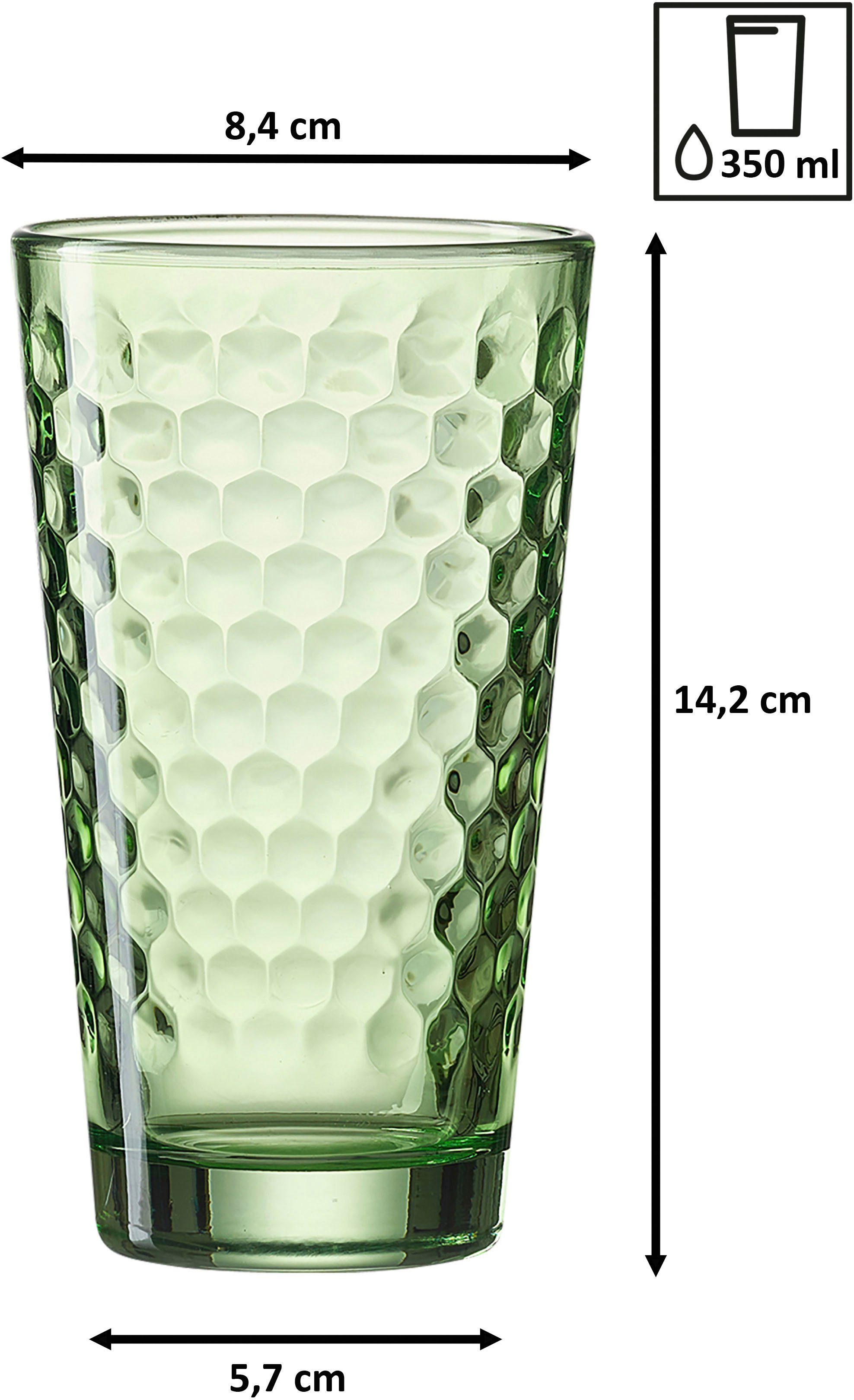 Ritzenhoff & Breker Longdrinkglas Favo(set, 6-delig)