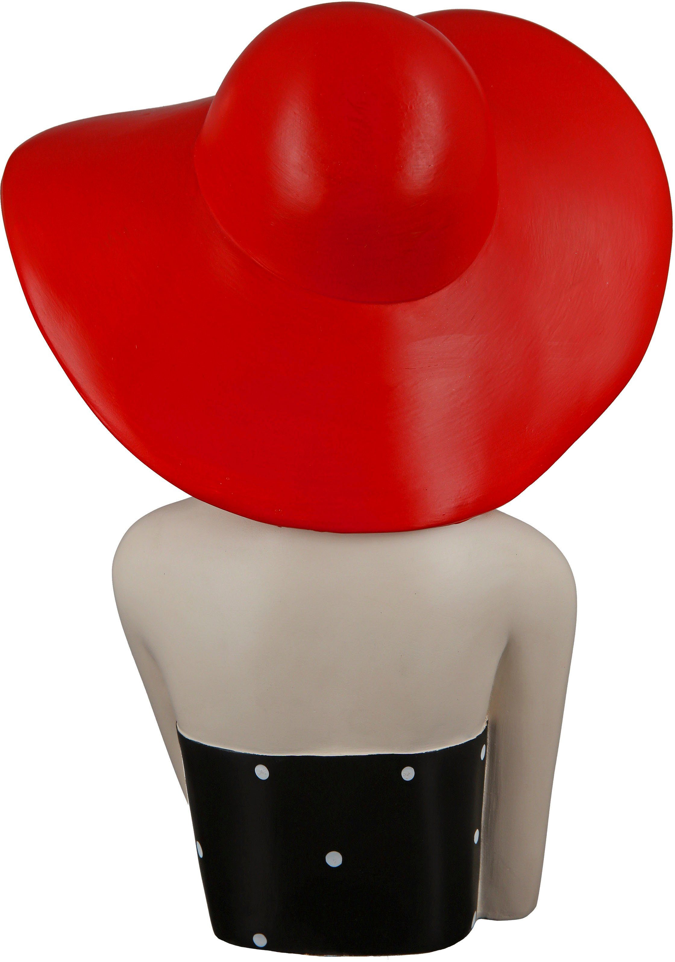 GILDE Decoratief figuur Dame met rode hoed (1 stuk)