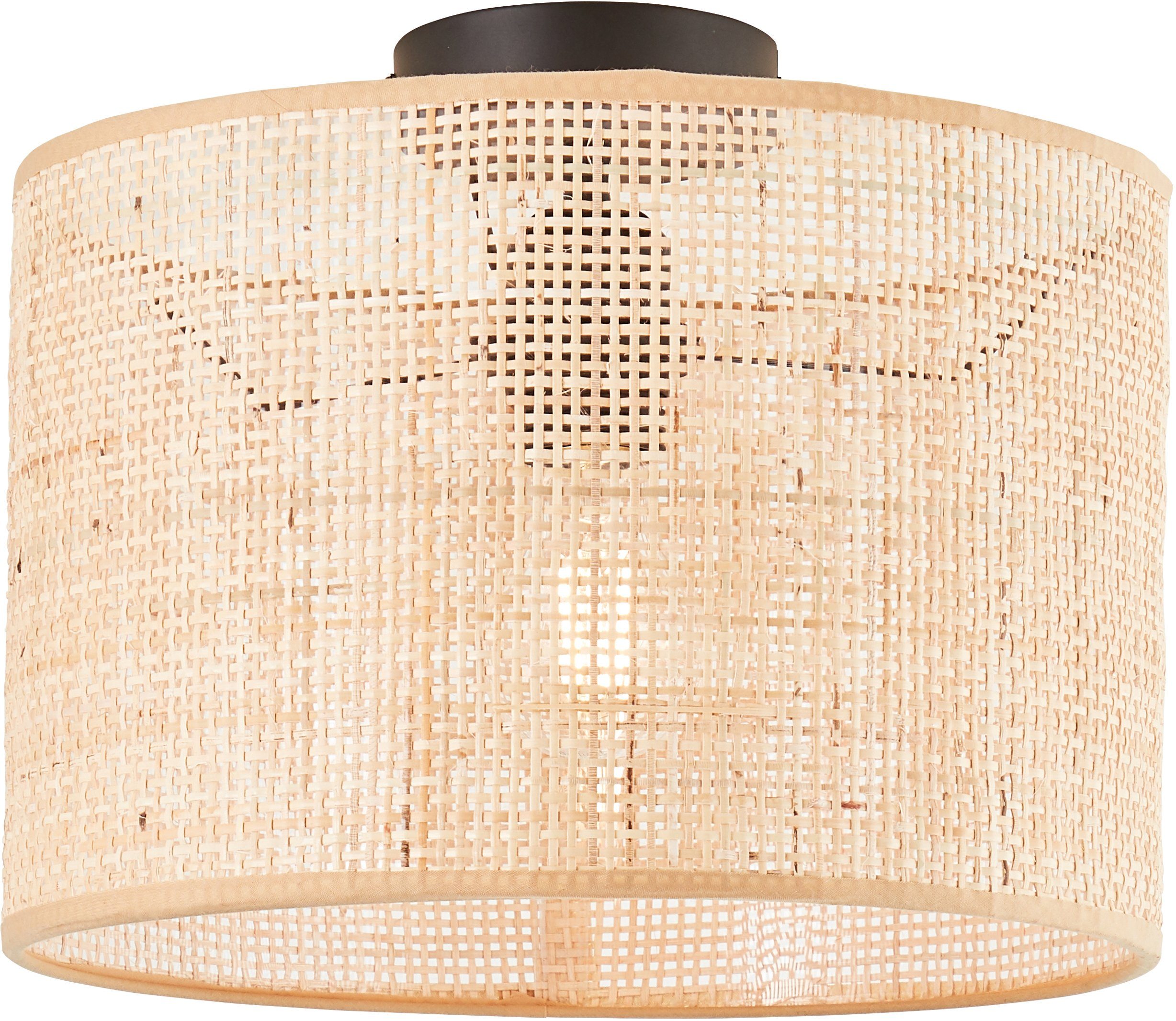 Home affaire Plafondlamp Lianna E27, max. 40 W, duurzaam, rotan-vlechtwerk (1 stuk)