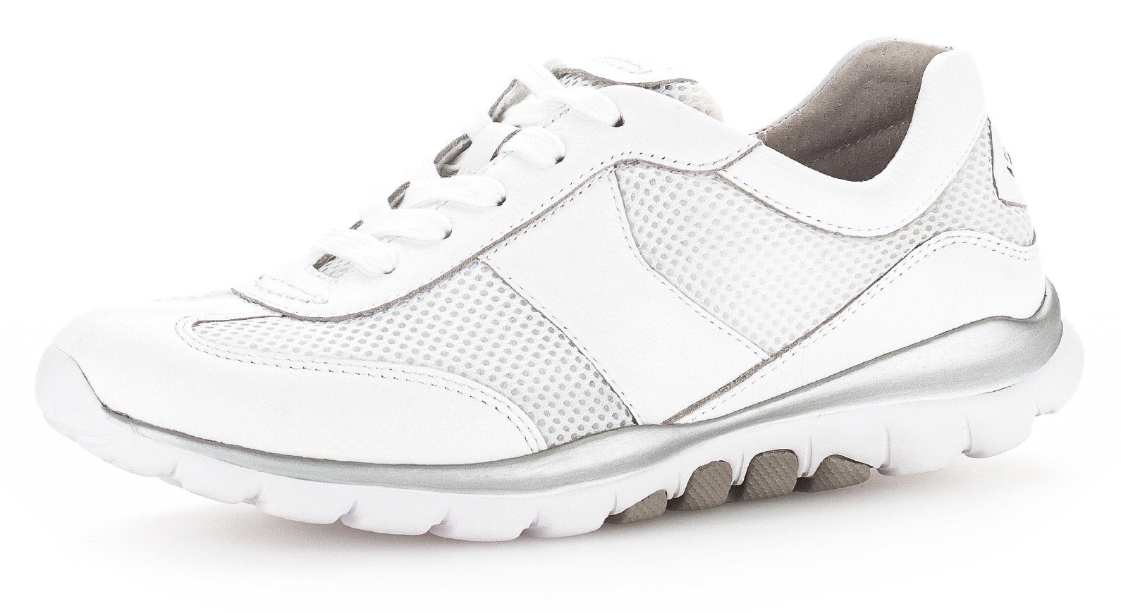 Gabor Rollingsoft Sneakers met sportieve mesh-inzet, vrijetijdsschoen, lage schoen, veterschoen