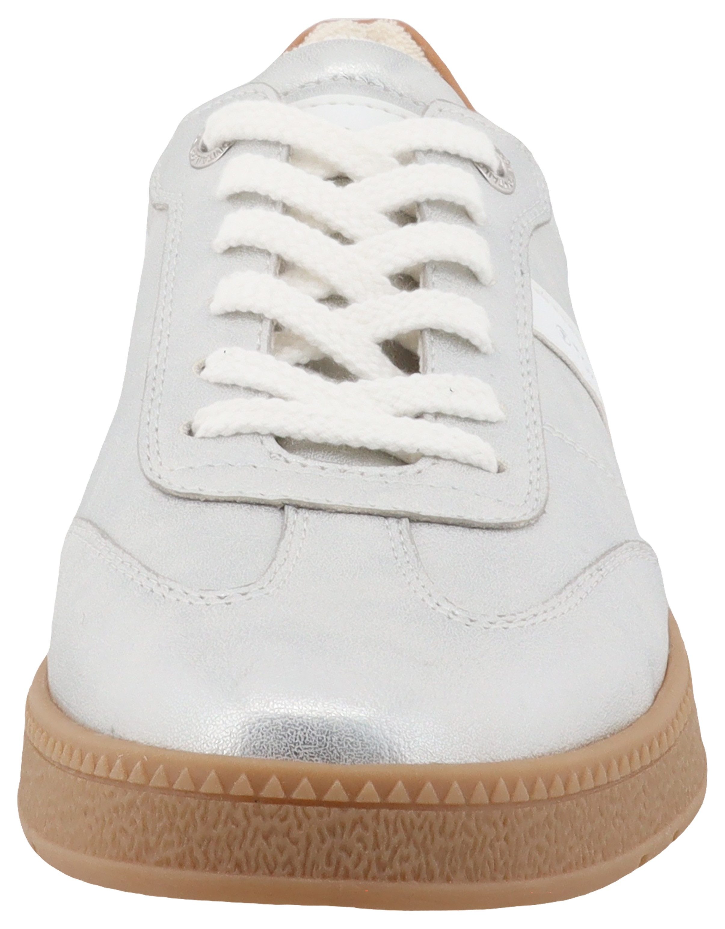Tom Tailor Sneakers , veterschoenen, vrijetijdsschoen, lage schoen met contrastafwerking op de hiel