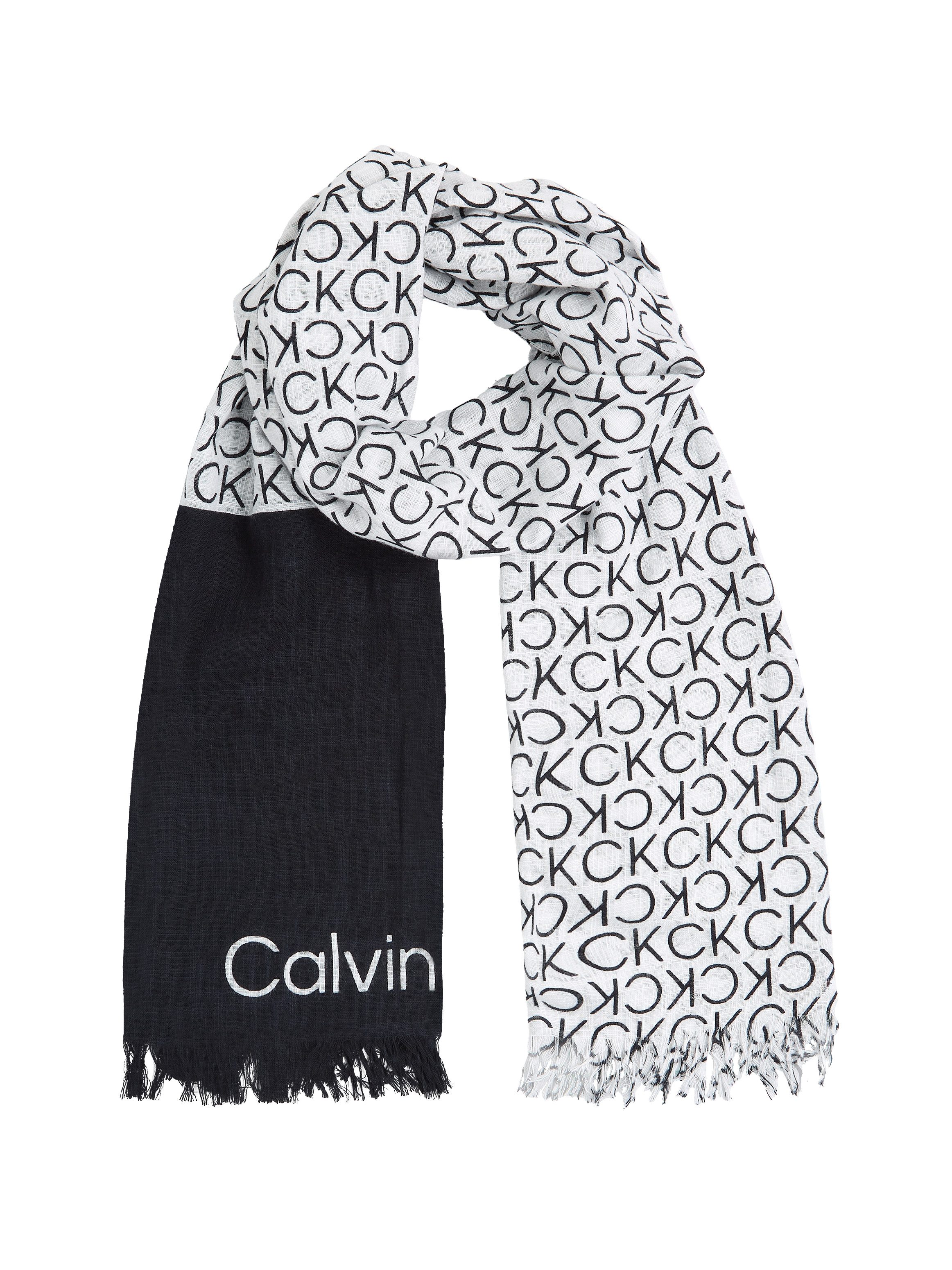 Calvin Klein Sjaal MONOGRAM COTTON GAUZE STOLE