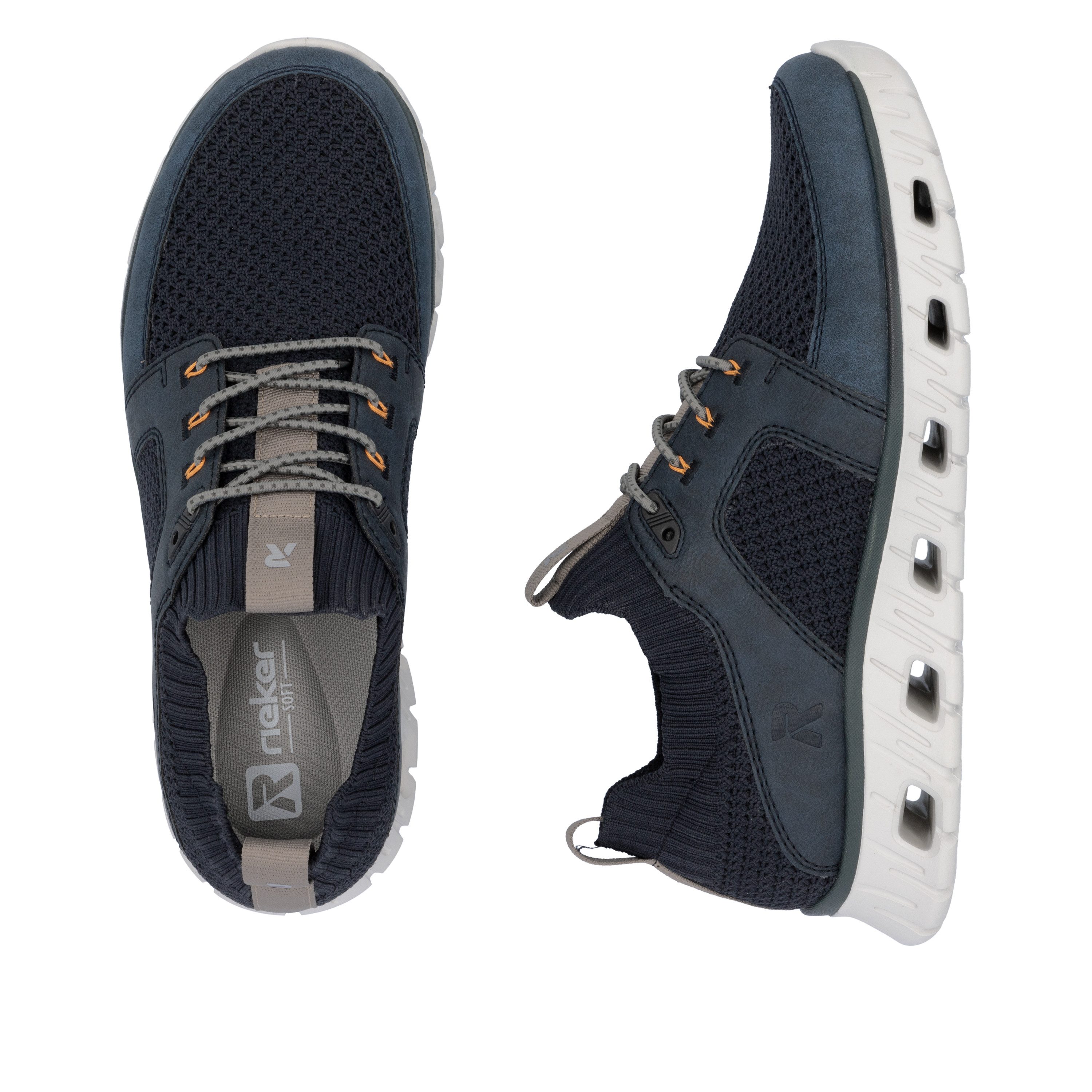 RIEKER Sport Slip-on sneakers , lage schoen, vrijetijdsschoen, slipper met modieuze loopzool
