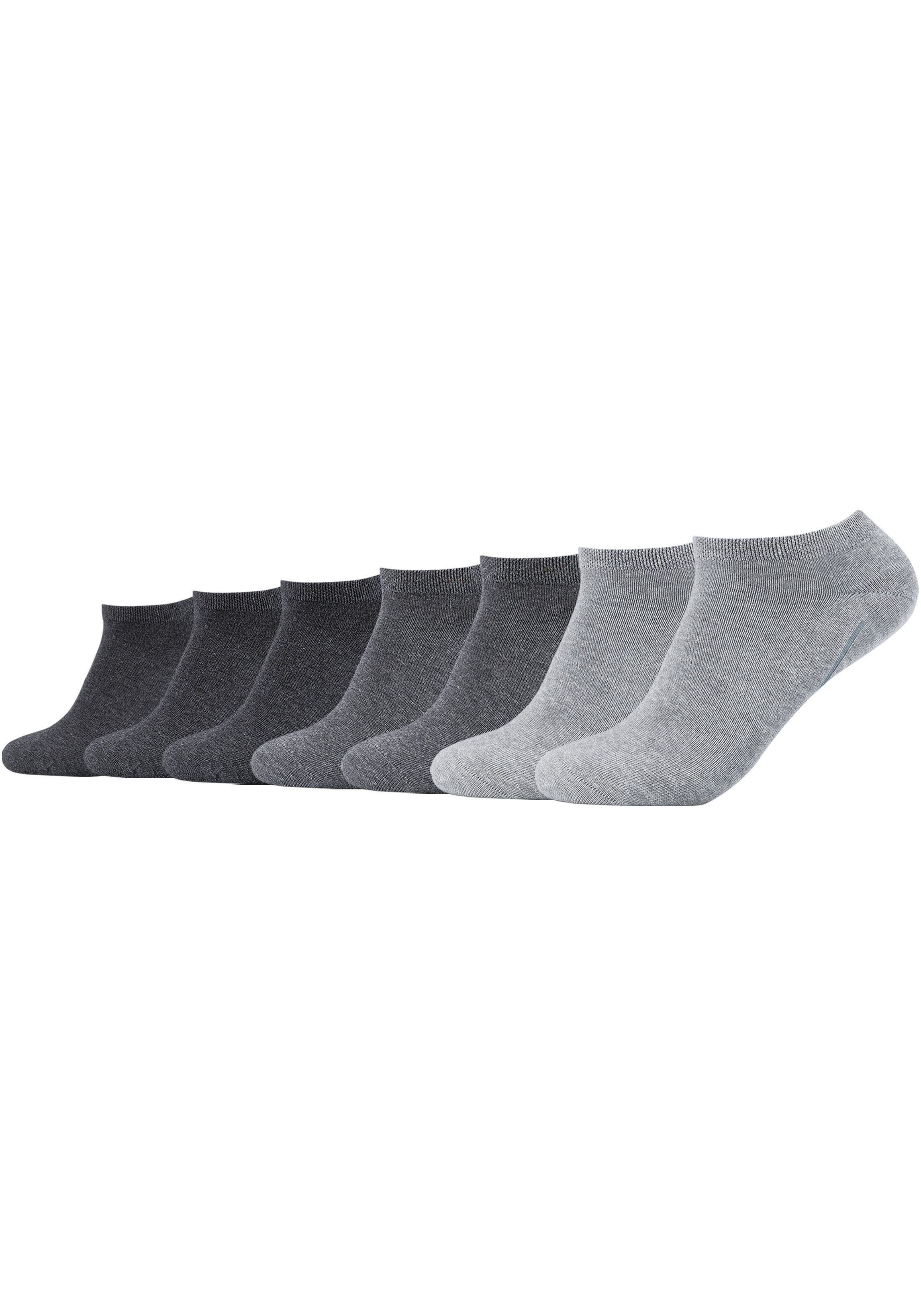 Camano Sneakersokken CA-Soft Met zachte comfortband zonder drukkende naden (Set van 7) unisex sokken maat 43 (46) grijs