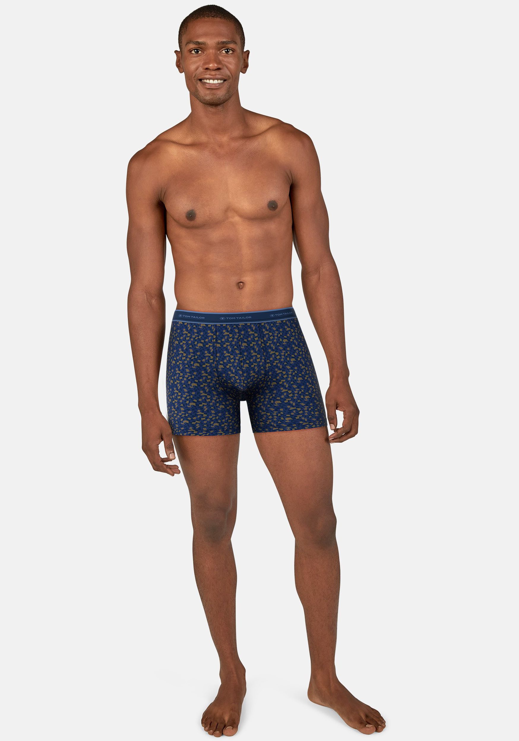 Tom Tailor Lange boxershort met logoband (Set van 2)