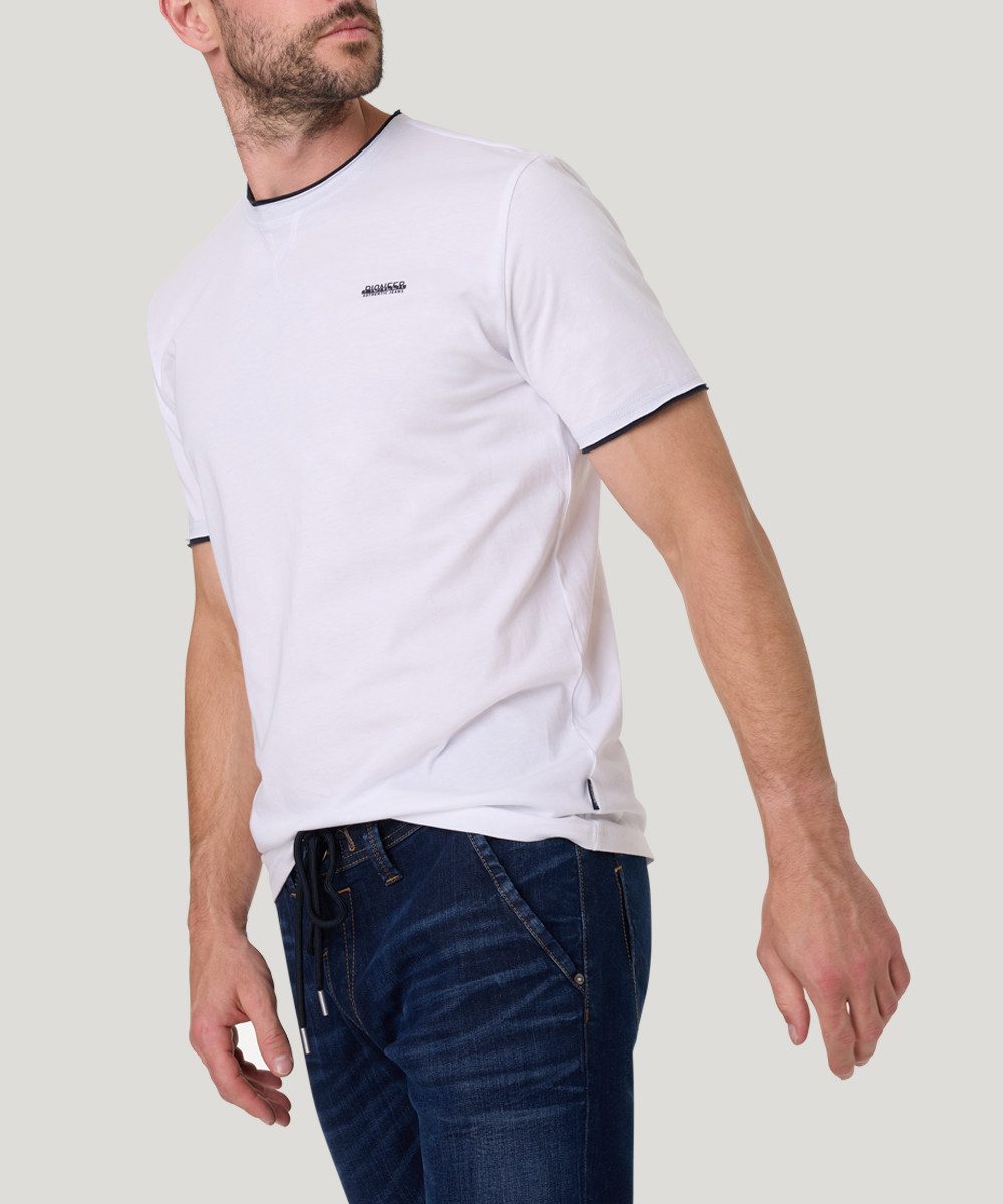 Pioneer Authentic Jeans T-shirt met contrastkleurige details