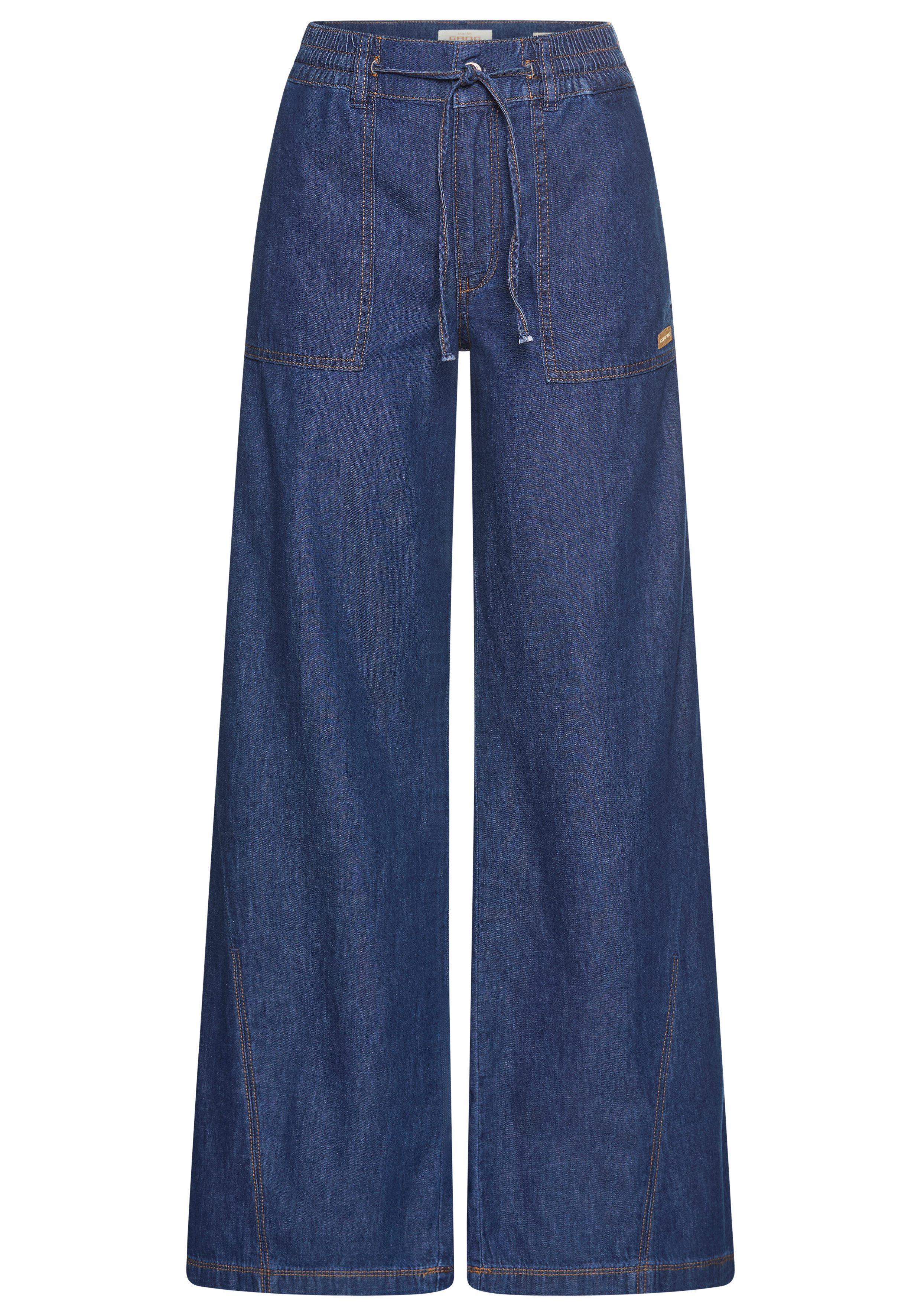 GANG Wijde jeans 94PAIGE WIDE met ingezette zijstrip