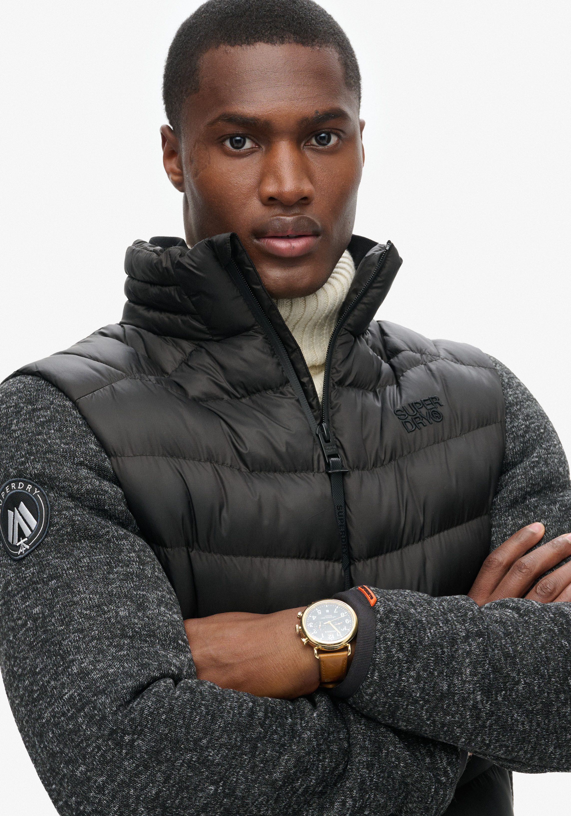 Superdry Gewatteerde jas STORM KNIT HYBRID PADDED JKT