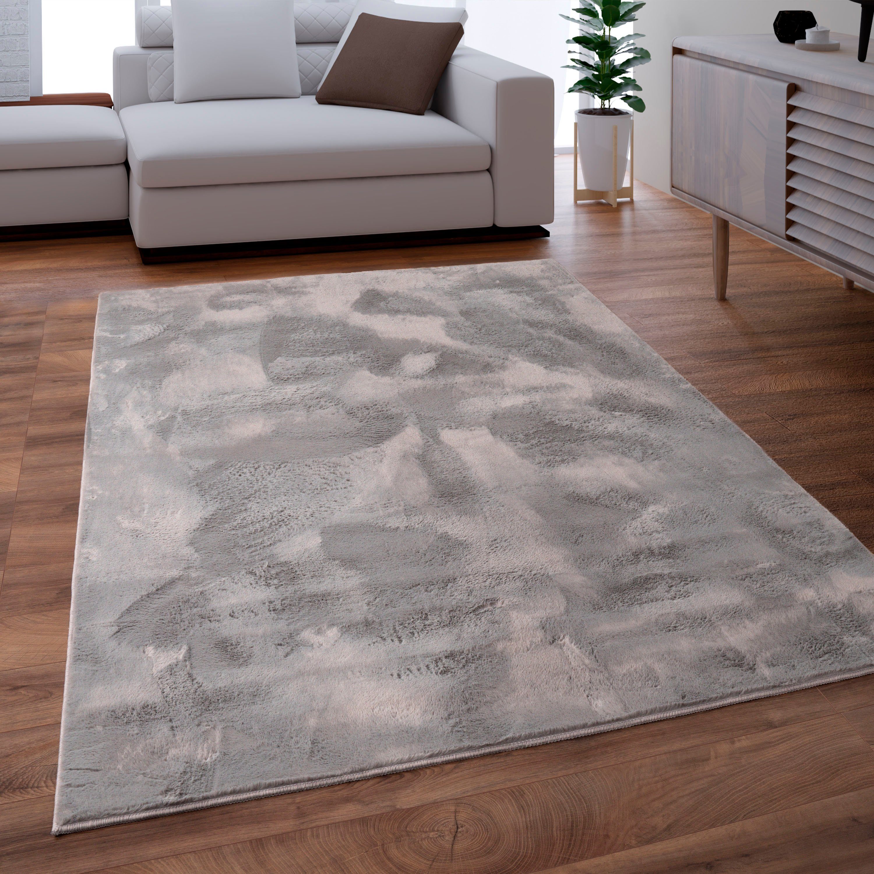 Paco Home Vachtvloerkleed Imitatiebont Soft 380 Lange pool, heerlijk zacht vloerkleed - bijzonder zacht, unikleuren dieren vloerkleden maat 120 cm x