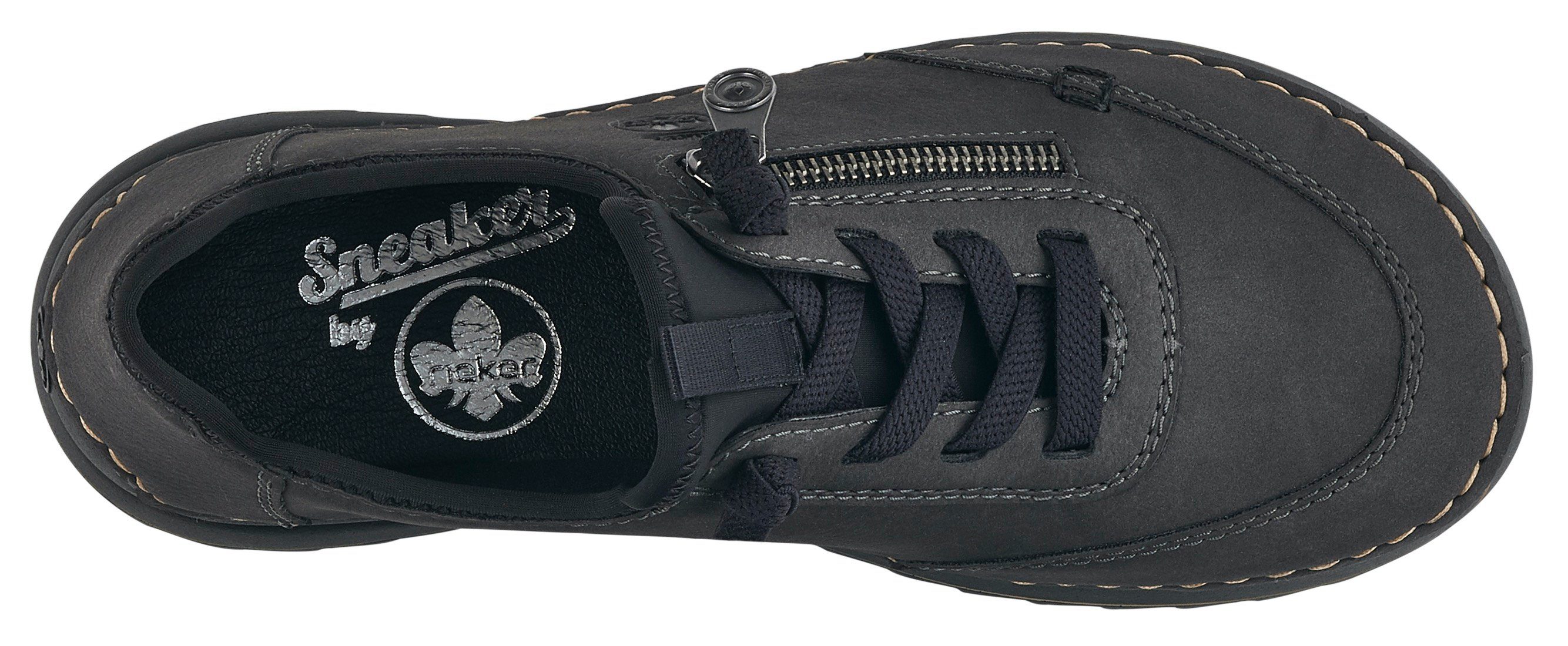 Rieker Sneakers Veterschoen, lage schoen, slipper met contrastnaad