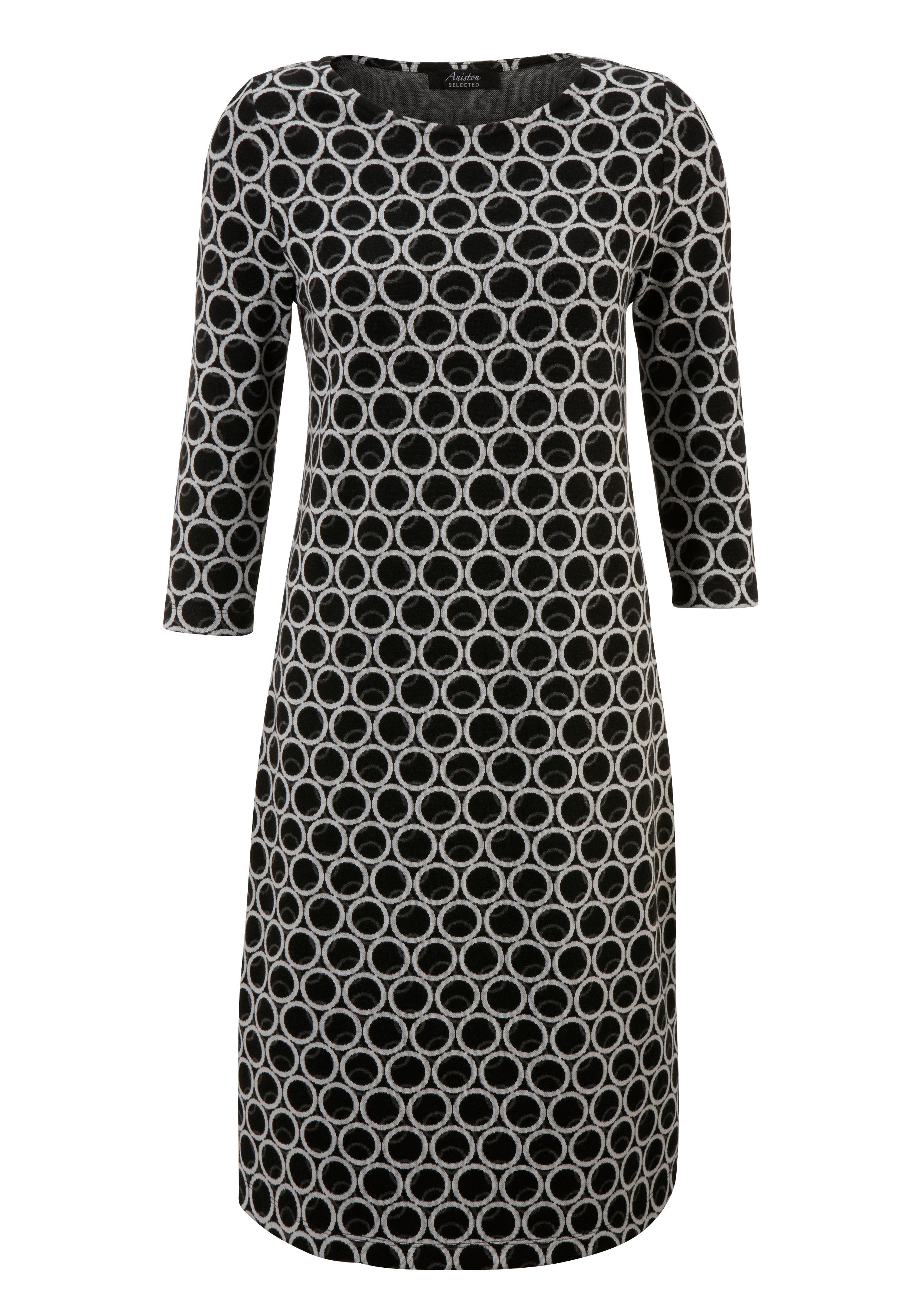 Aniston SELECTED Jerseyjurk met elegant cirkelpatroon