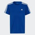 adidas performance t-shirt designed 2 move 3-strepen blauw