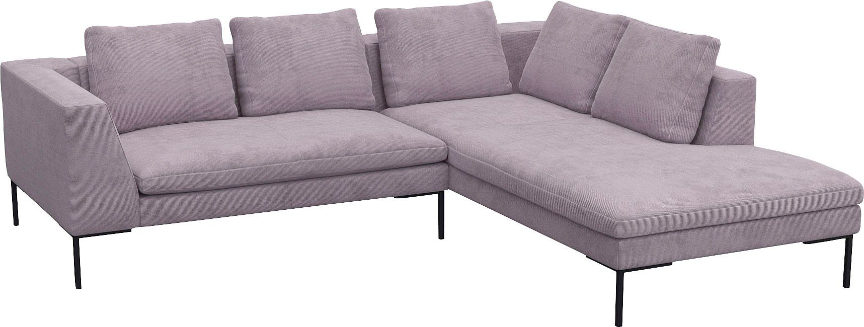 FLEXLUX Hoekbank Loano, super comfortabel zitcomfort door koudschuim in de zitting, L-vorm