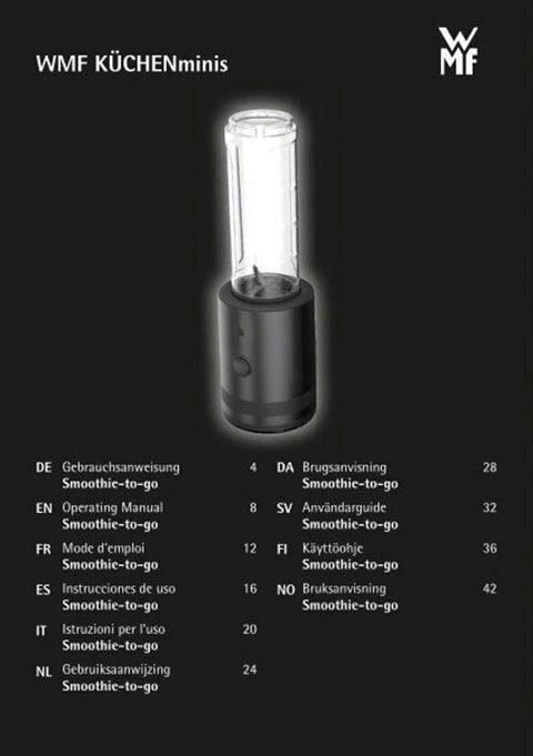 WMF Blender KEUKENmini's smoothie-to-go Deep black