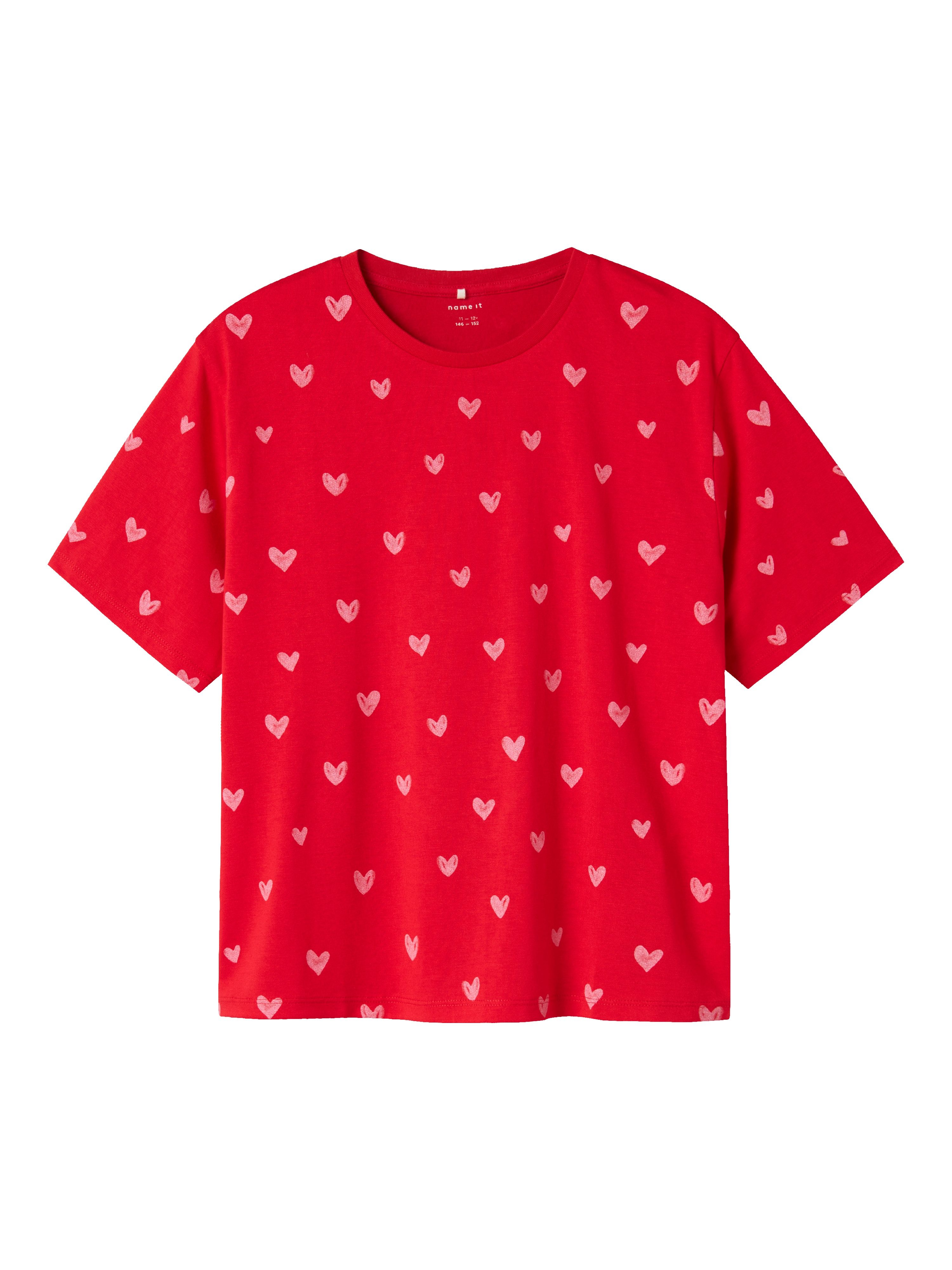 Name It Shirt met korte mouwen NKFFARSO SS NREG TOP meisjes t-shirts maat 146 (152) rood