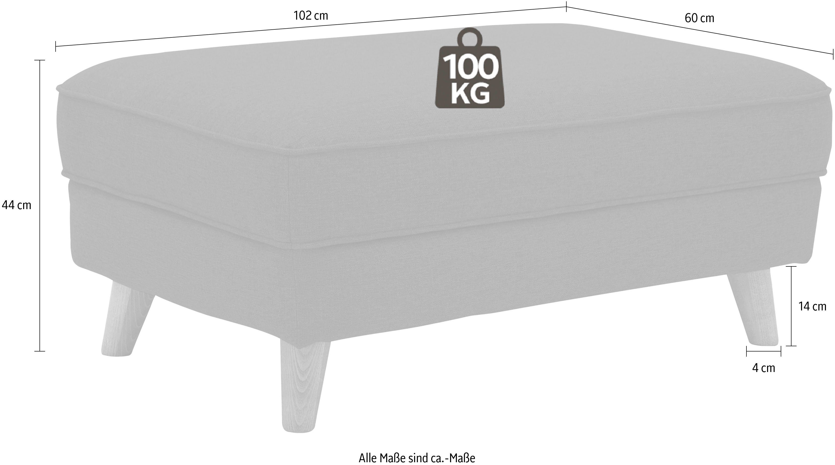Home affaire Hocker Copenhagen passend bij de "copenhagen"-serie, bxdxh: 102x60x44 cm