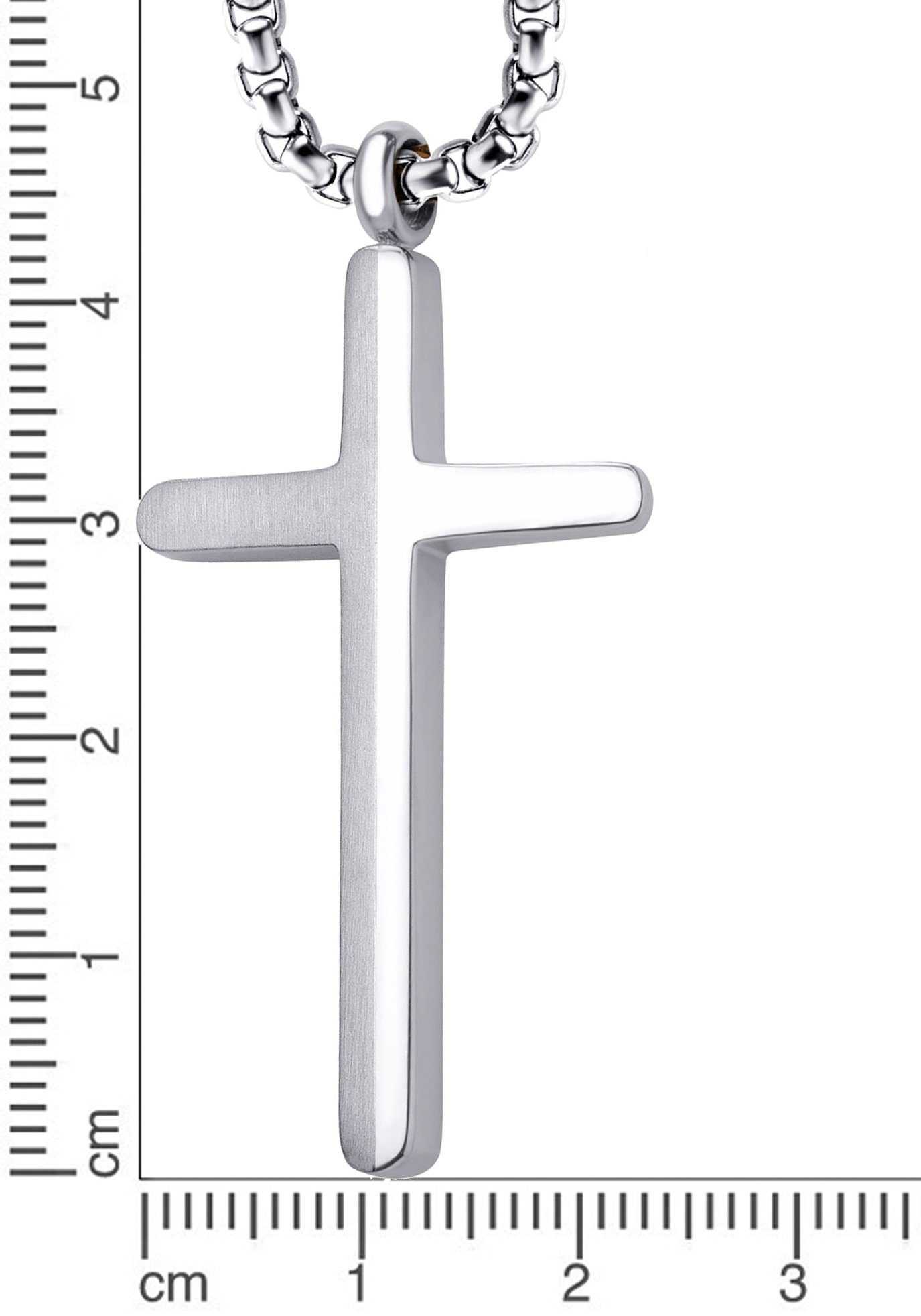 Firetti Ketting met hanger Sieraad cadeau kruis met zirkoon (synthetisch)