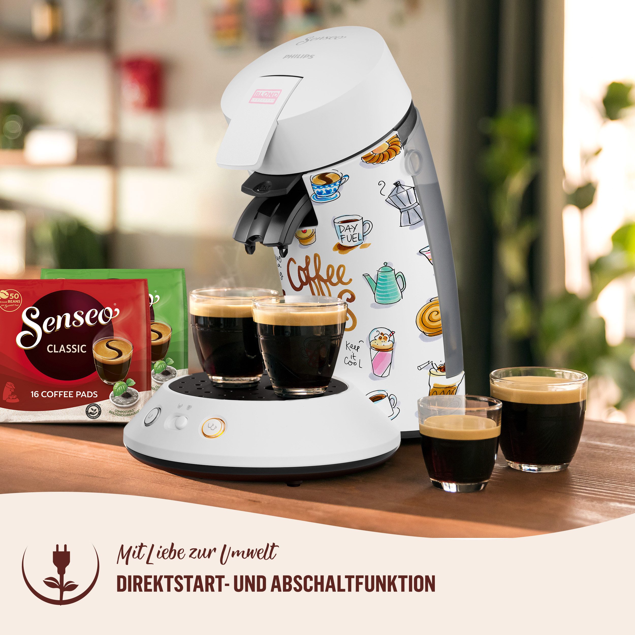 Senseo Koffiepadautomaat Original Plus CSA210/15, mit zwei Kaffee-Einstellungen