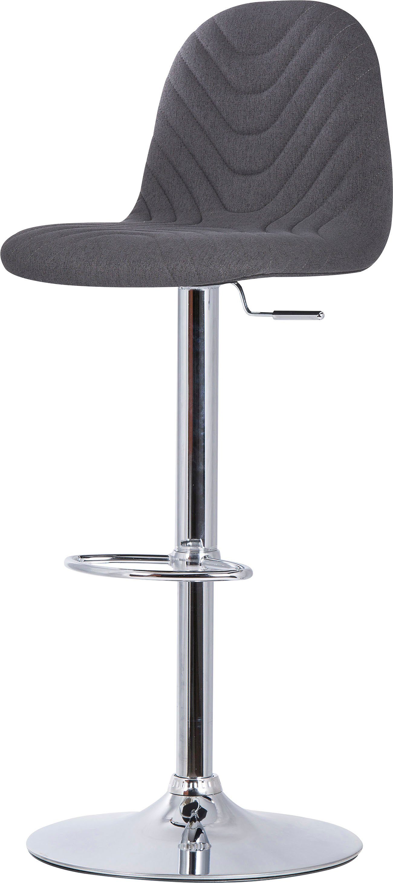byLIVING Barkruk Casino 01 draaibaar met hoogteverstelling, bekleding van weefstof, metalen frame (set, 2 stuks)