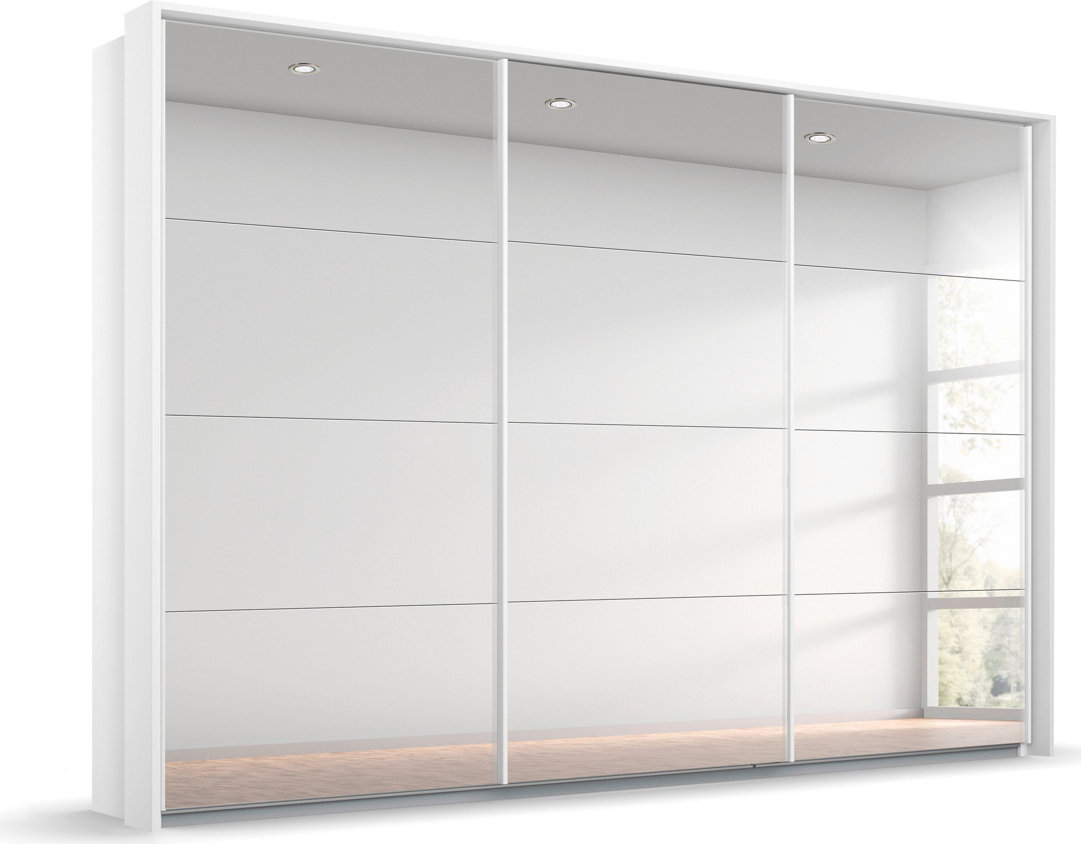 rauch Zweefdeurkast Oteli met spiegelfront en passe-partout, optioneel met verlichting
