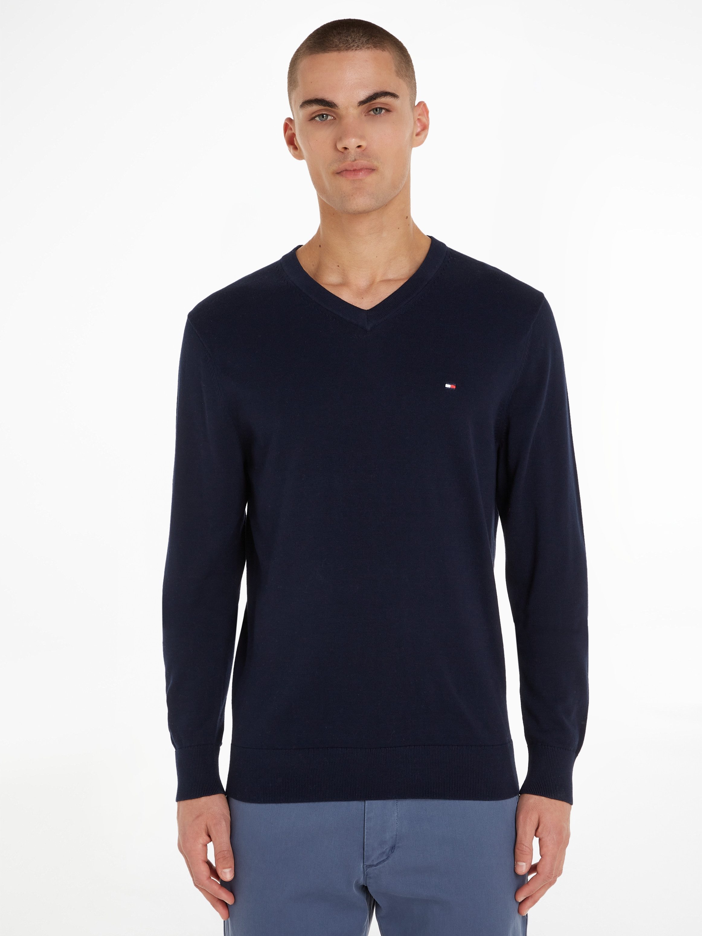 Tommy Hilfiger Gebreide trui ESSENTIAL COTTON V NECK