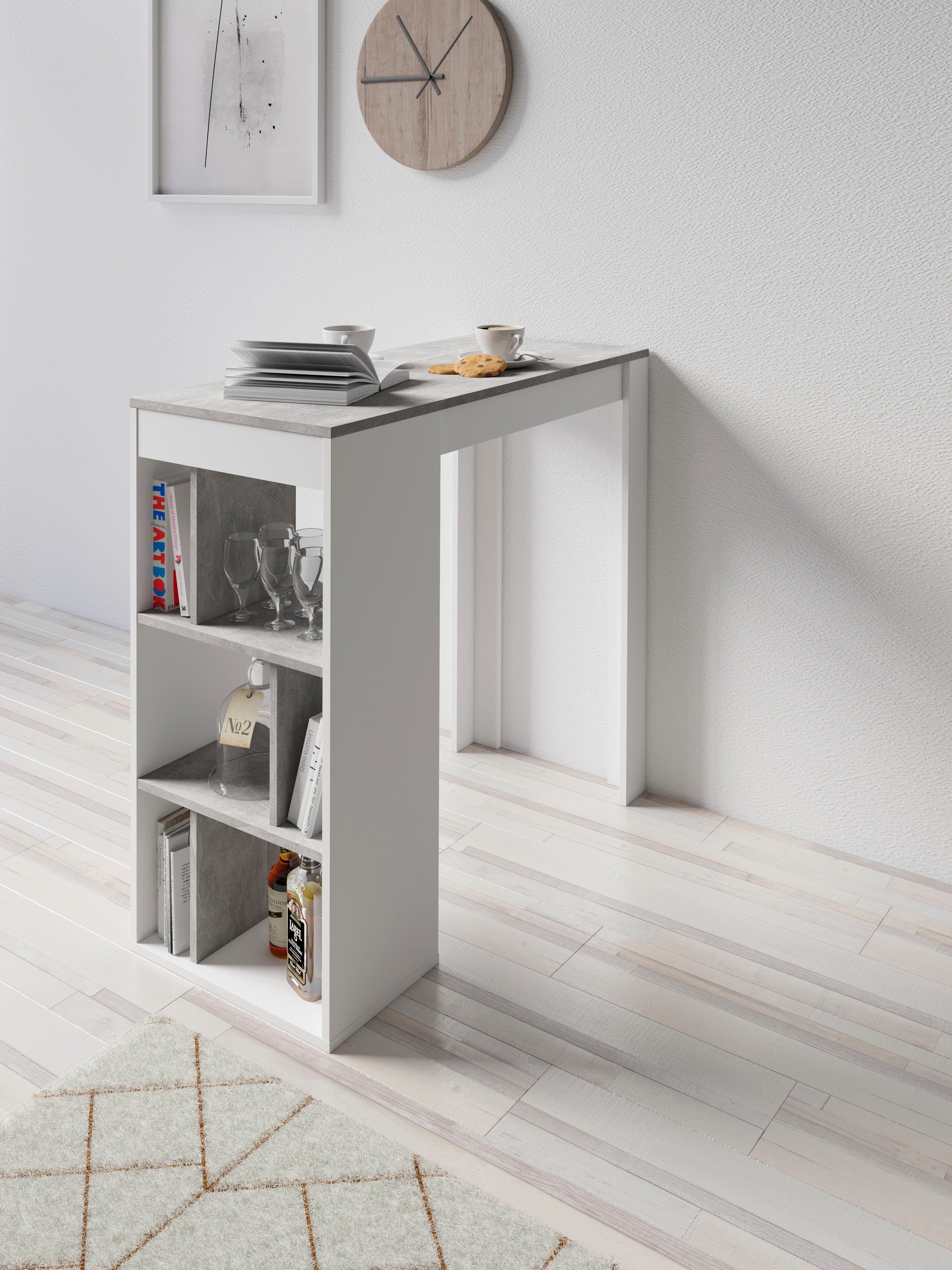 Homexperts Bartafel Momo Breedte 110 cm met planken