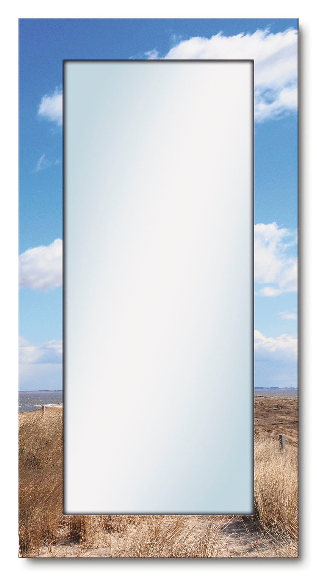 Artland Sierspiegel Vuurtoren Sylt ingelijste spiegel voor het hele lichaam met motiefrand, geschikt voor kleine, smalle hal, halspiegel, mirror spiegel omrand om op te hangen