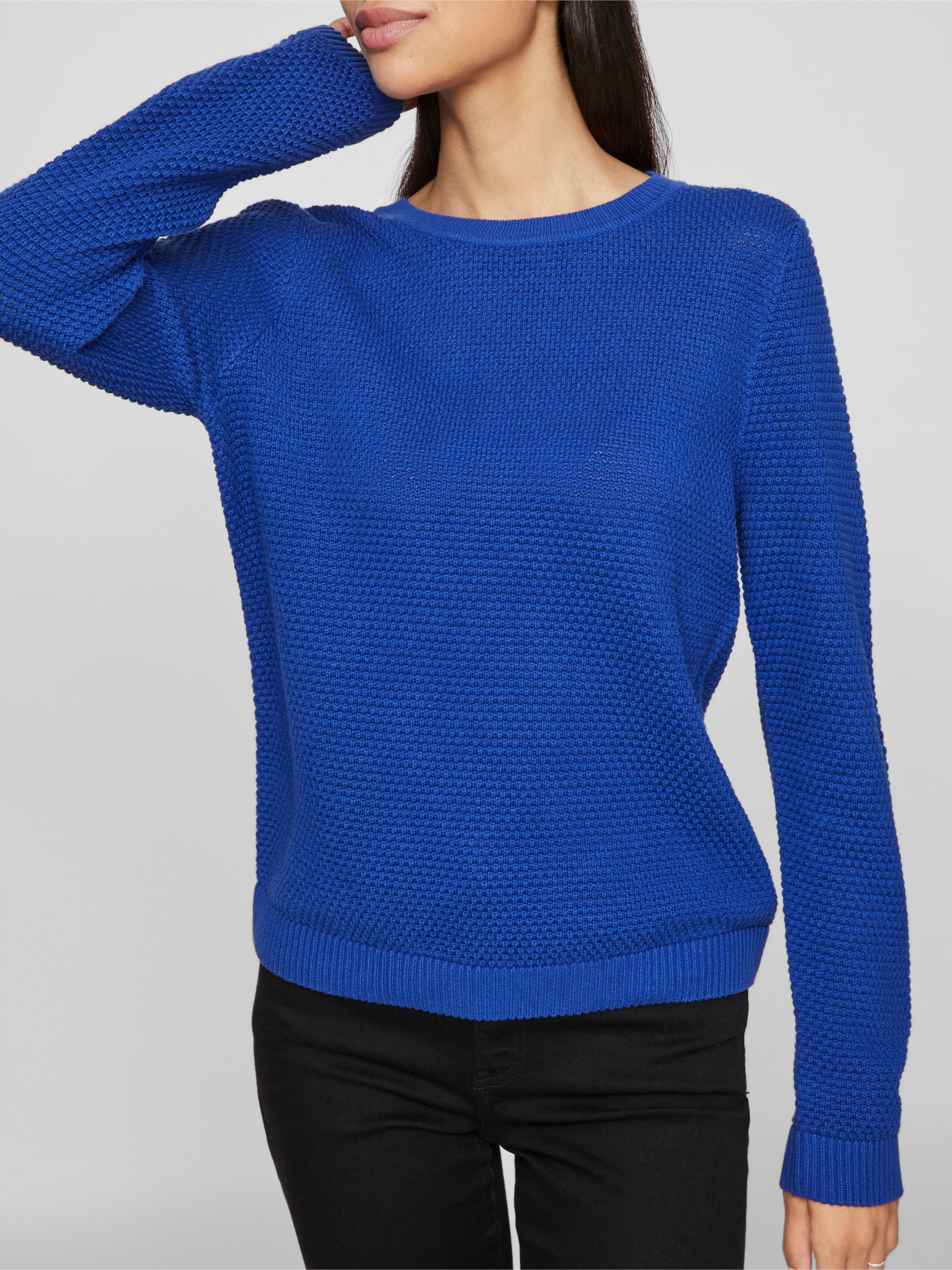 Vila Trui met ronde hals VIDALO O-NECK L S KNIT TOP- NOOS