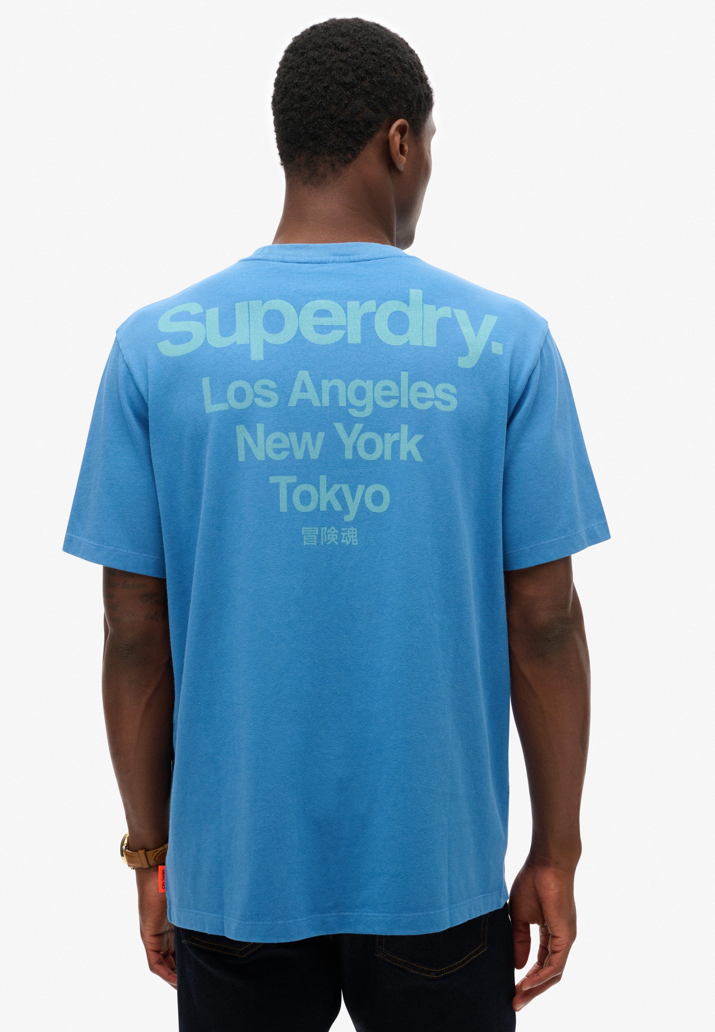 Superdry Shirt met ronde hals CORE LOGO CITY T SHIRT