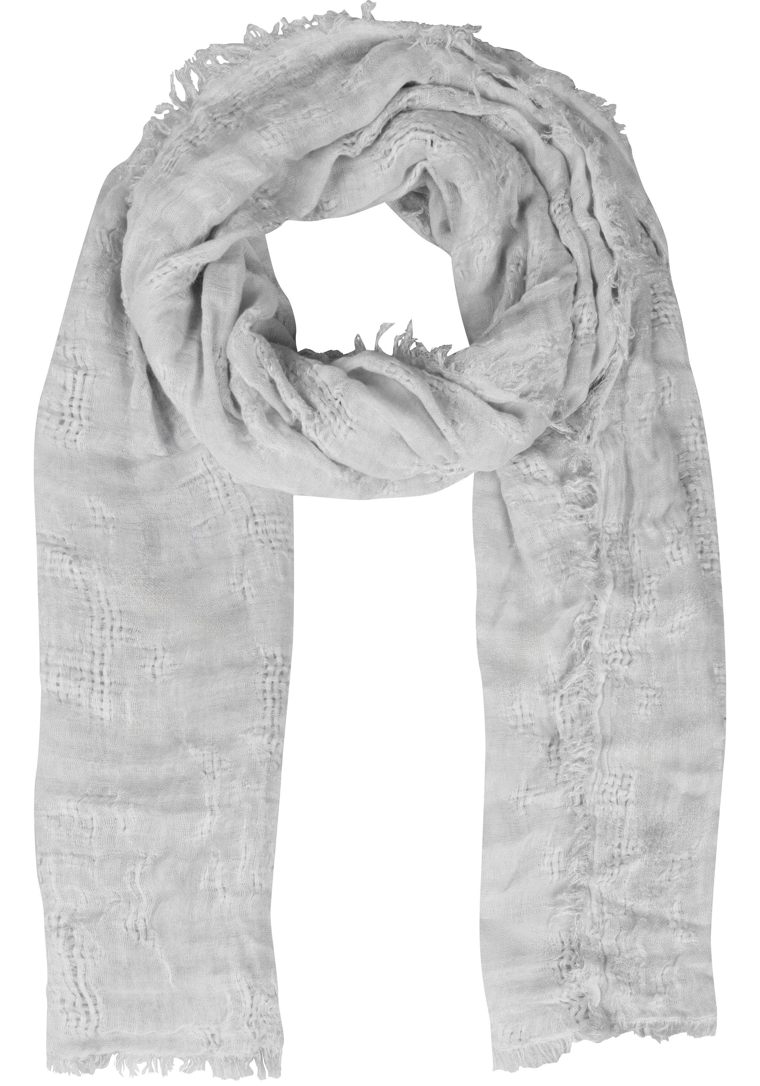 Capelli New York Modieuze sjaal met fransrand rondom