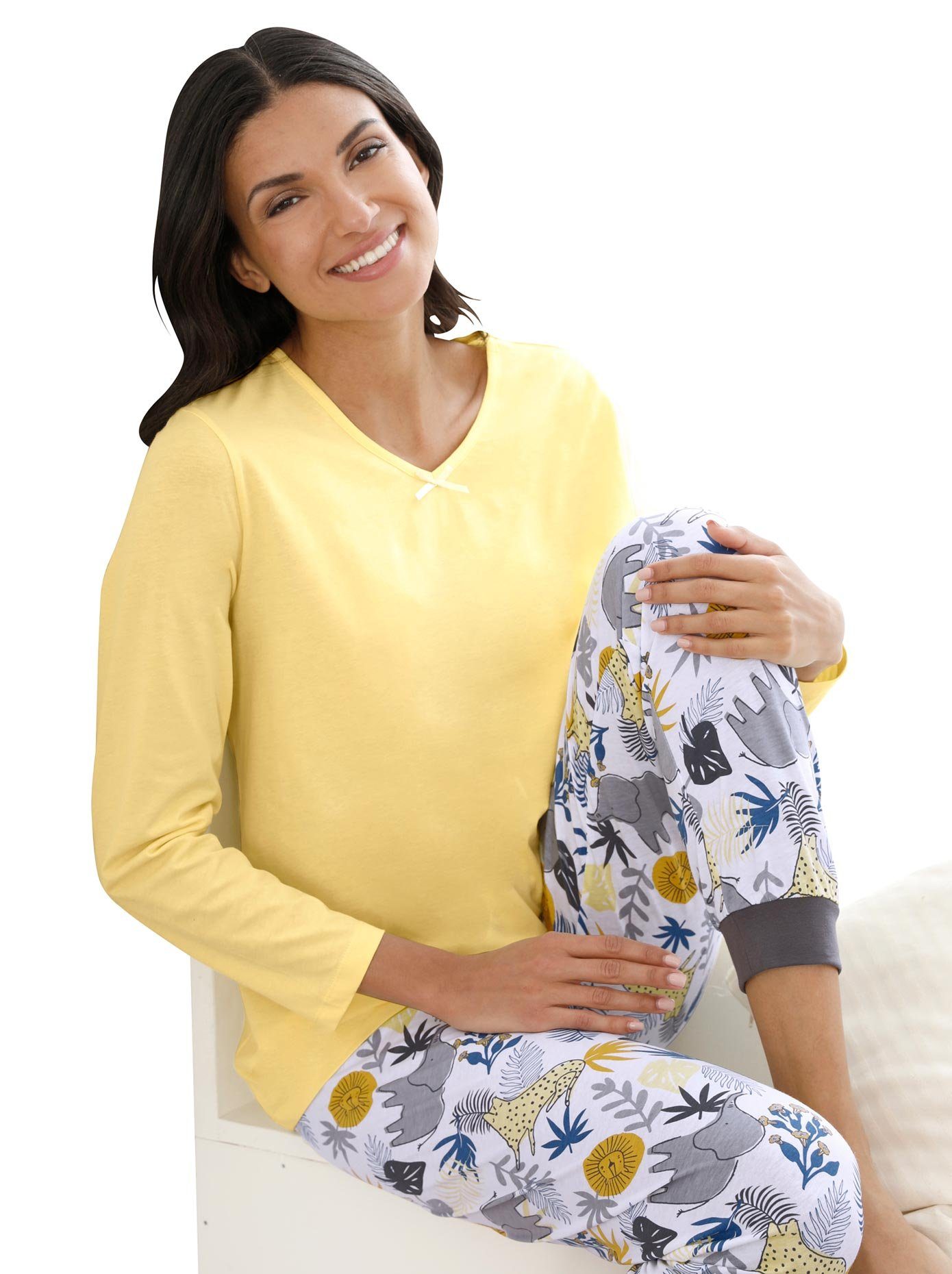 OTTO Pyjamabroek dames loungewear maat 44/46 beige